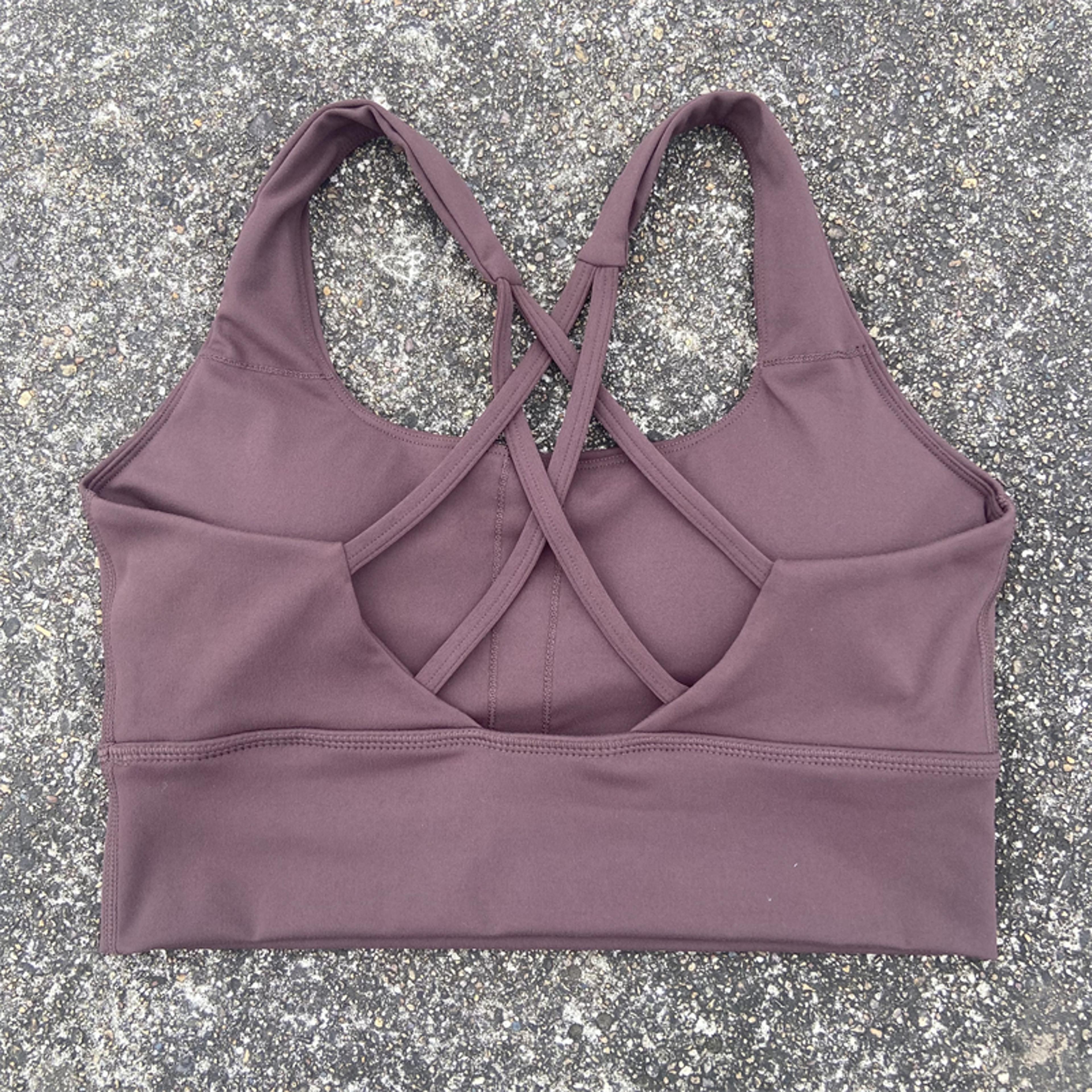women's cross strap sports bra – high impact padded yoga and fitness crop top