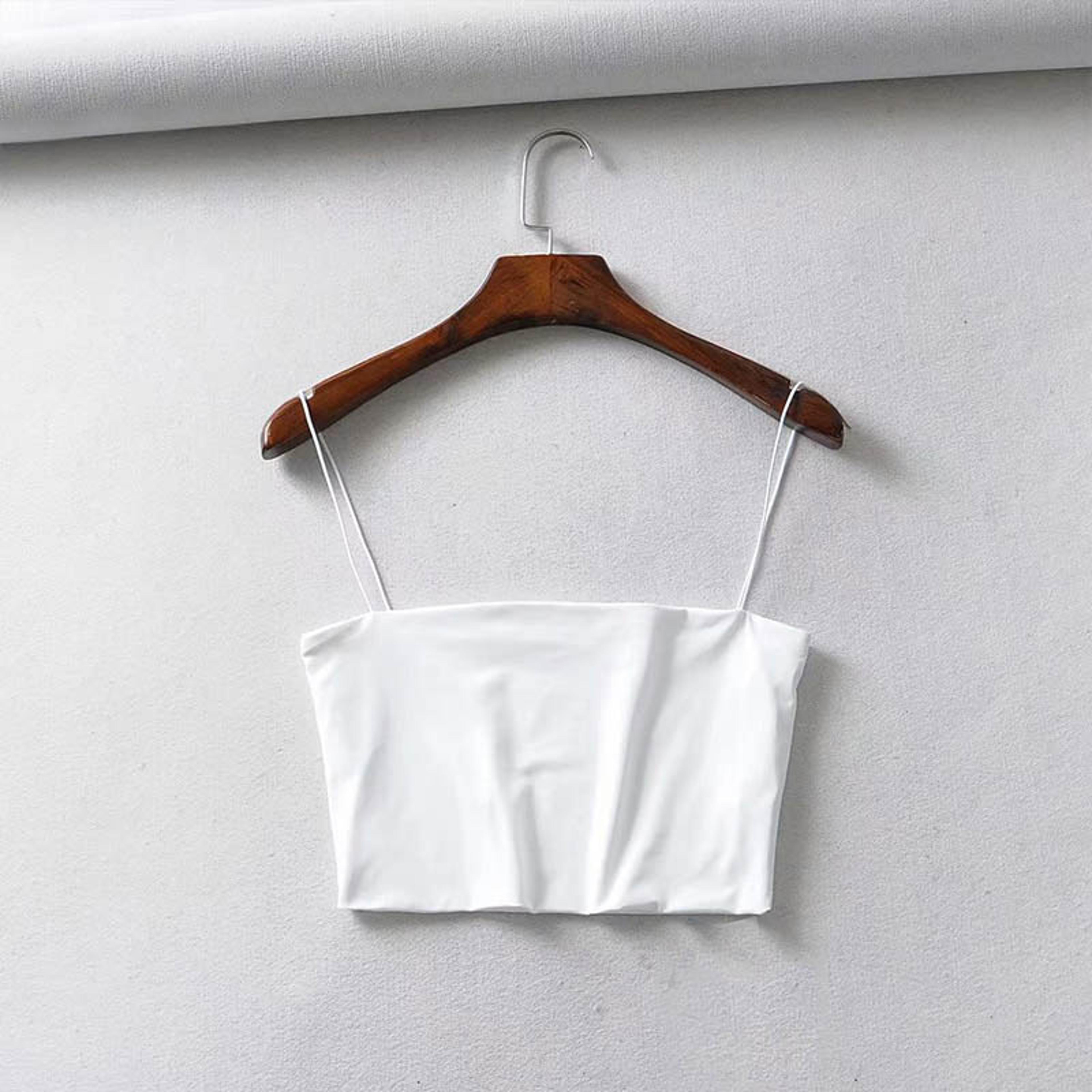 women's sleeveless crop top – stretch cotton blend summer camisole tank top