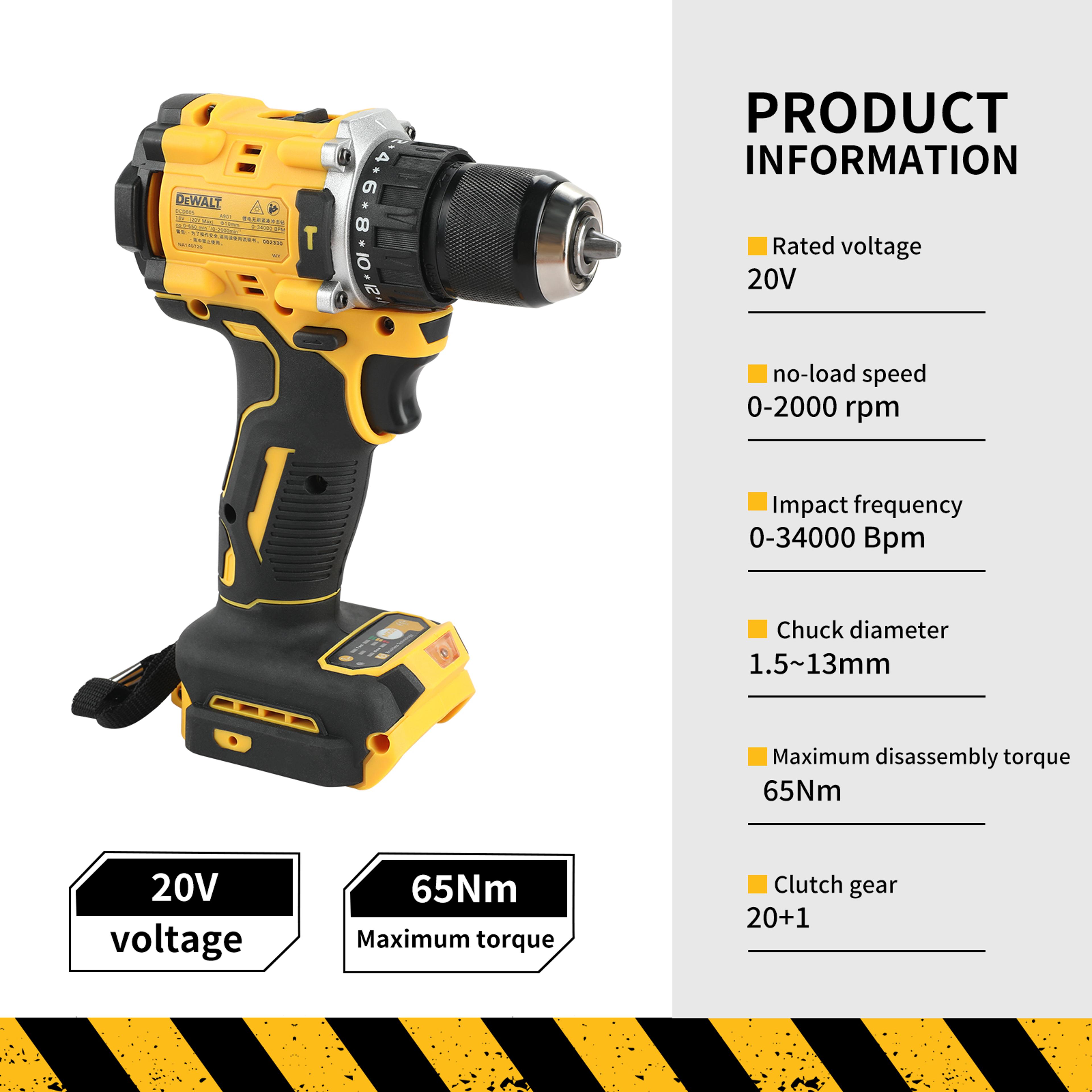 20V Cordless Brushless Drill  Handheld Electric Drill With Dual Working Modes For Home DIY 2