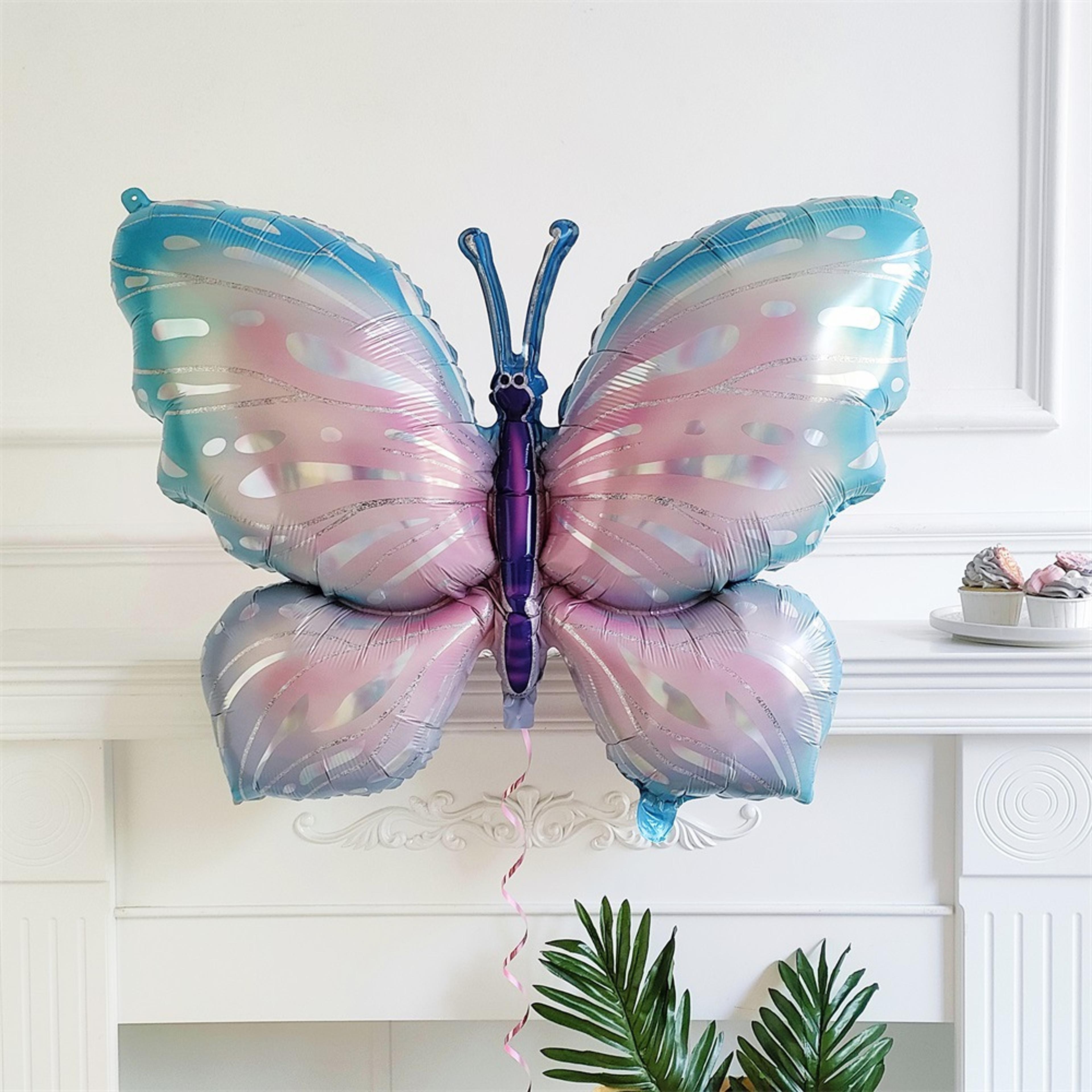 large butterfly foil balloons for birthday parties and baby shower decorations