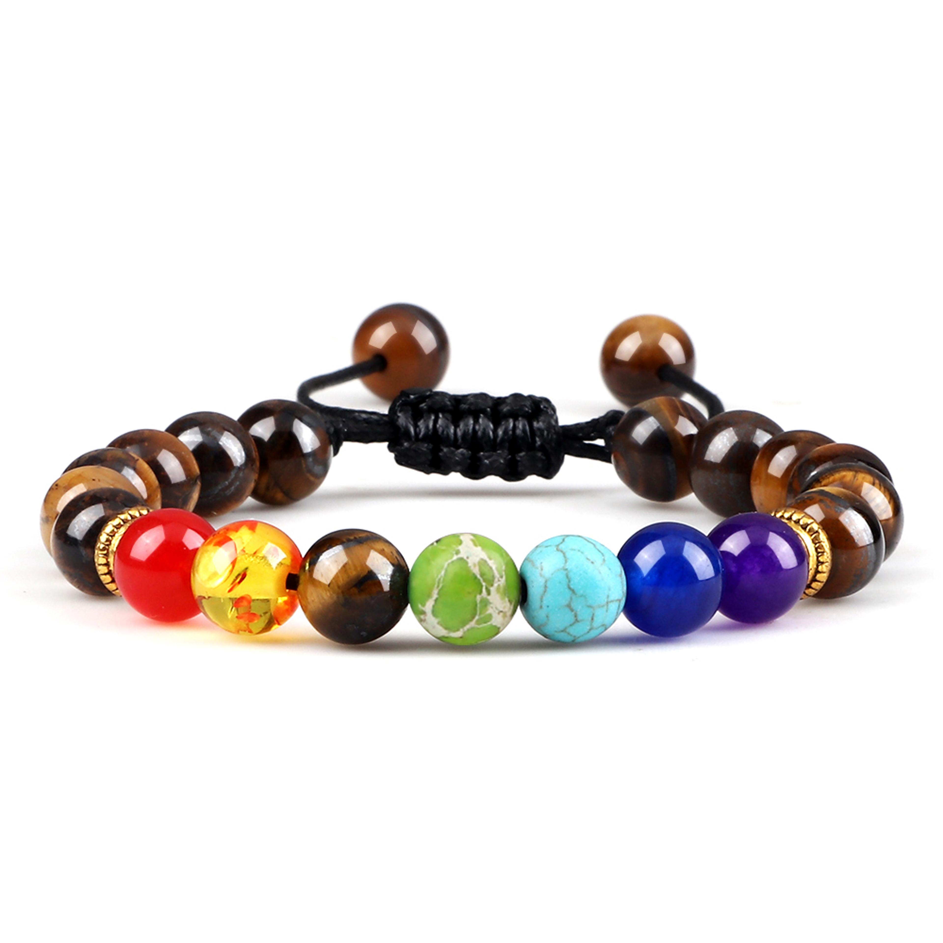 Adjustable Couples Bracelets With 8mm Beads And Braided Macrame Design 9