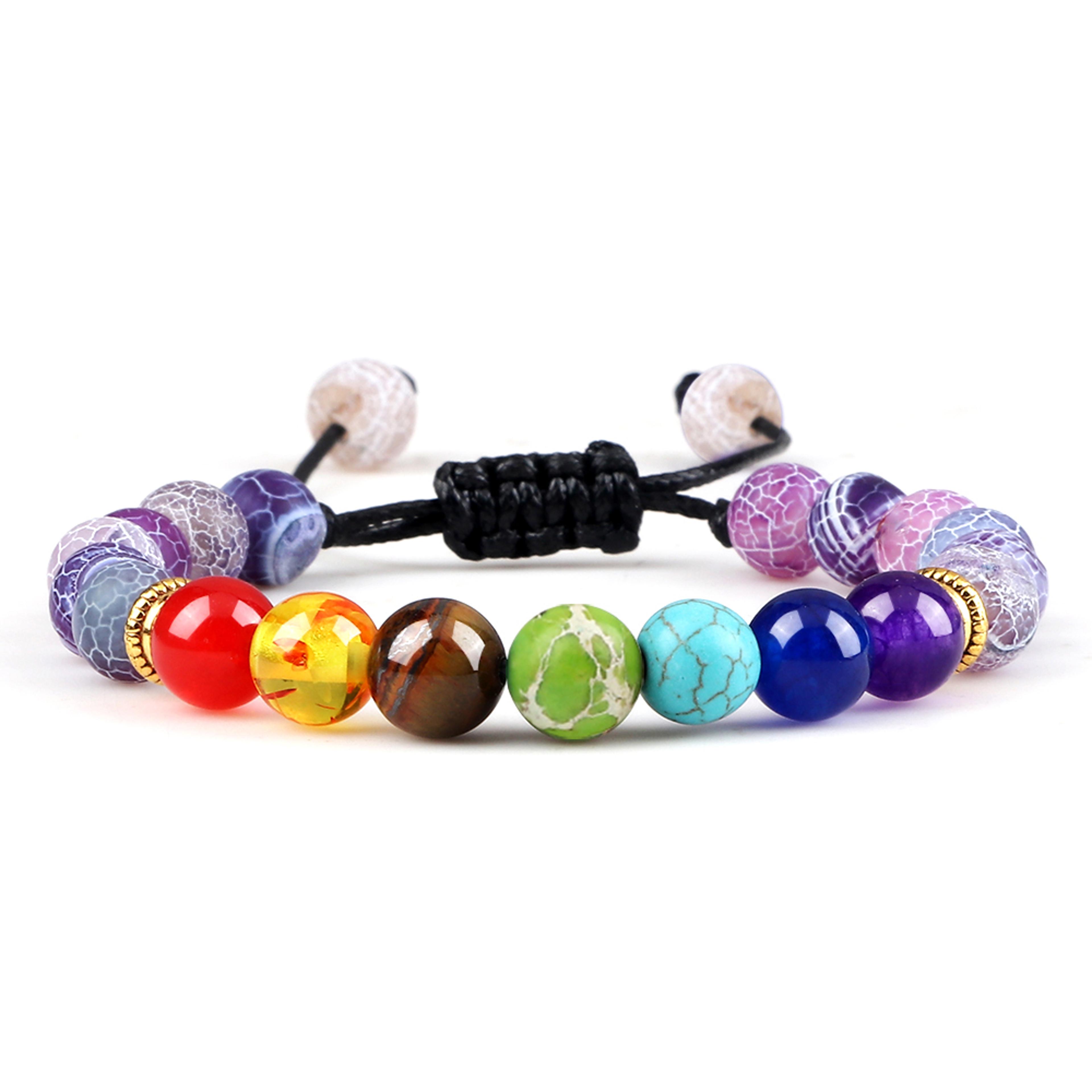 Adjustable Couples Bracelets With 8mm Beads And Braided Macrame Design 15