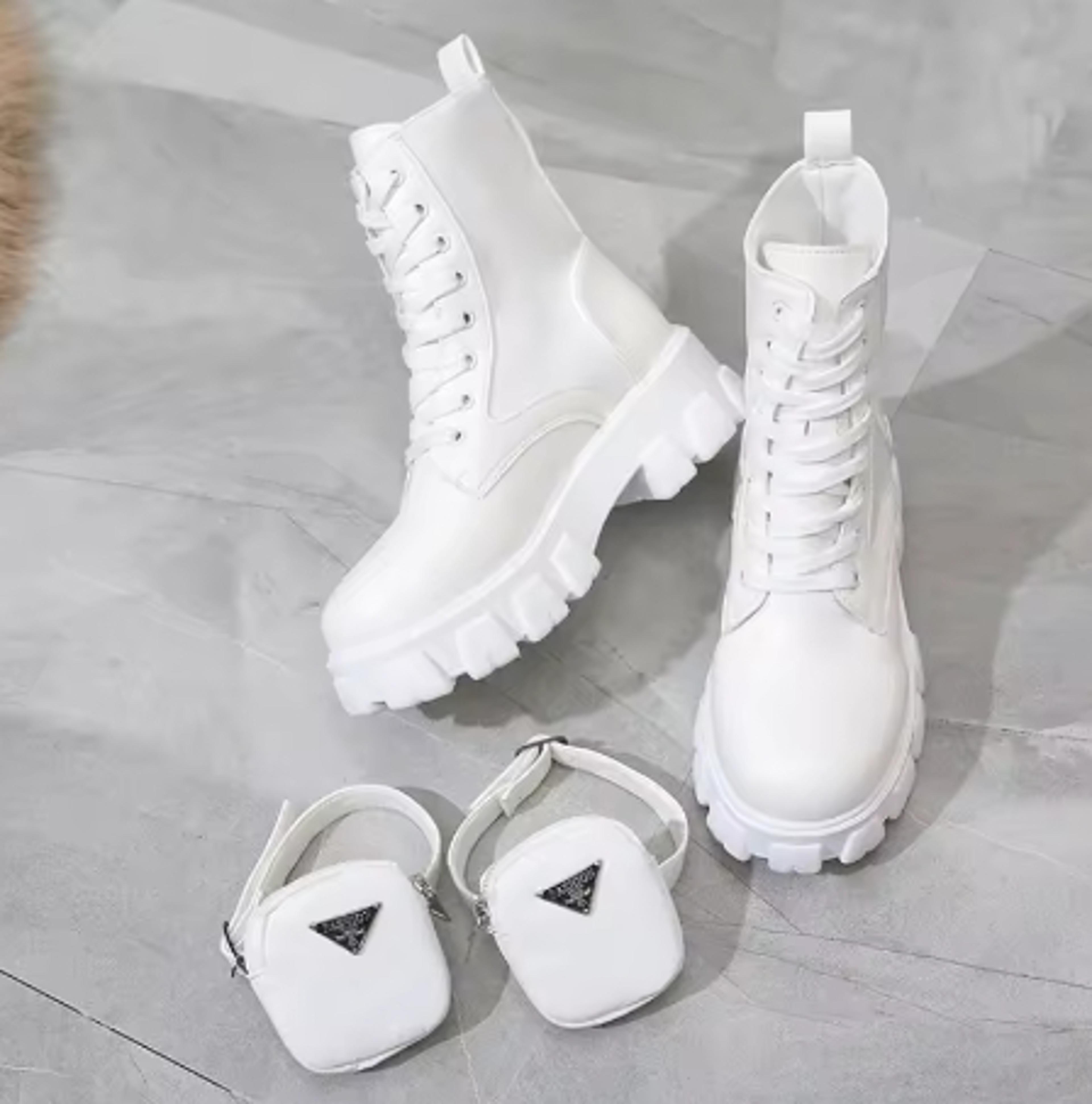 Womens MidCalf Platform Boots With Square Heels And Waterproof Design 4