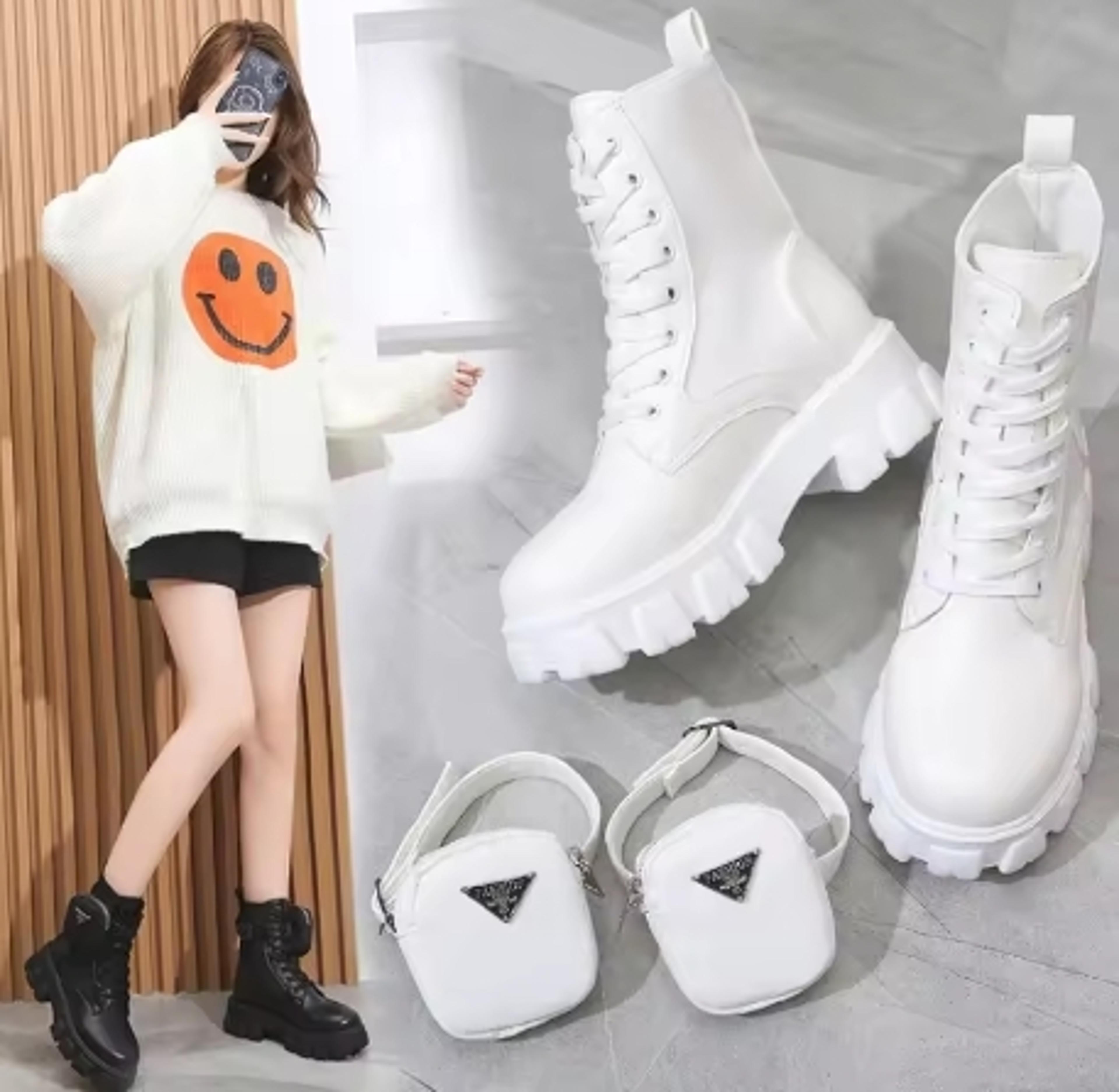 Womens MidCalf Platform Boots With Square Heels And Waterproof Design 6