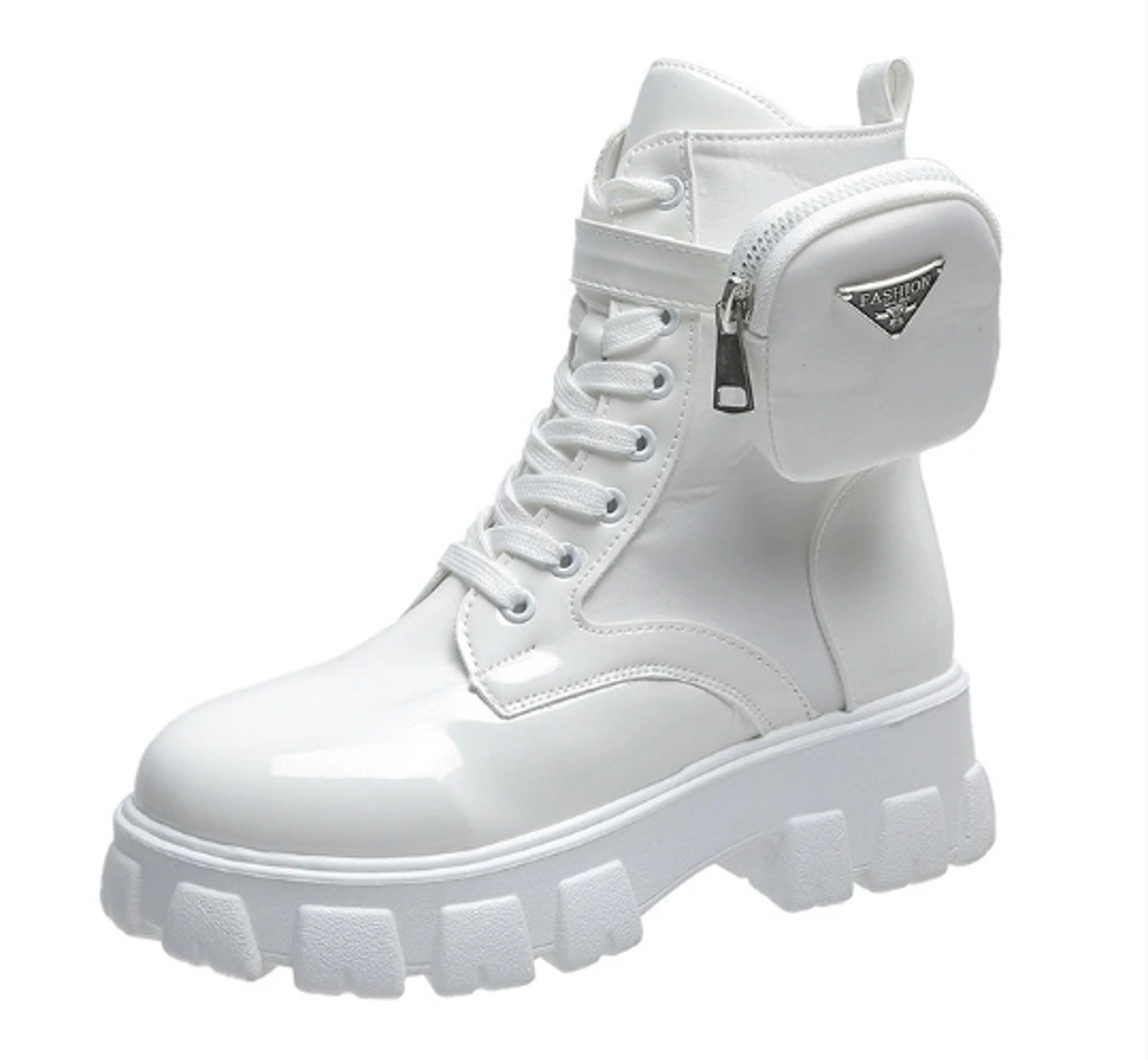 Womens MidCalf Platform Boots With Square Heels And Waterproof Design 8