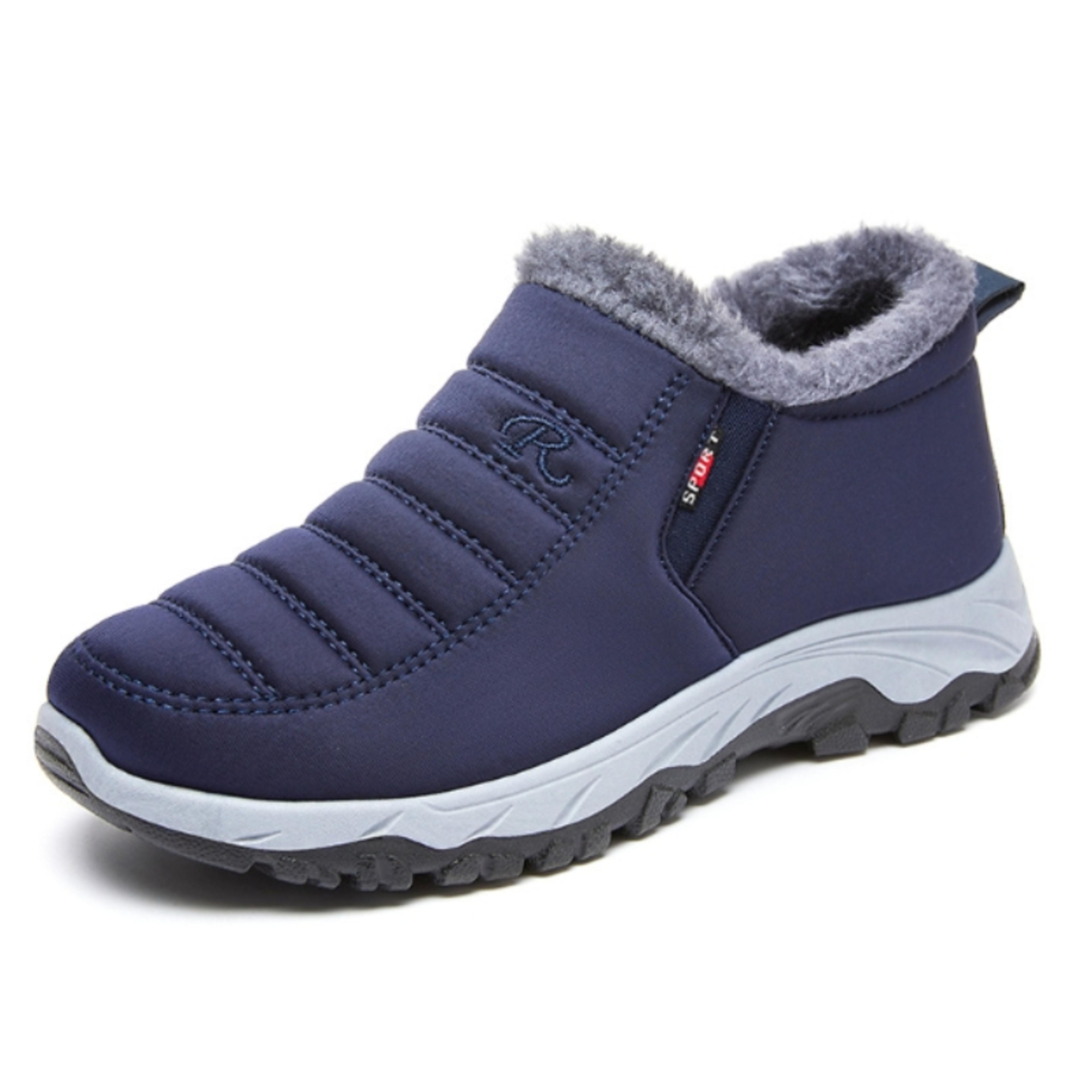 Womens Winter SlipOn Ankle Boots With Plush Lining And Rubber Sole 3