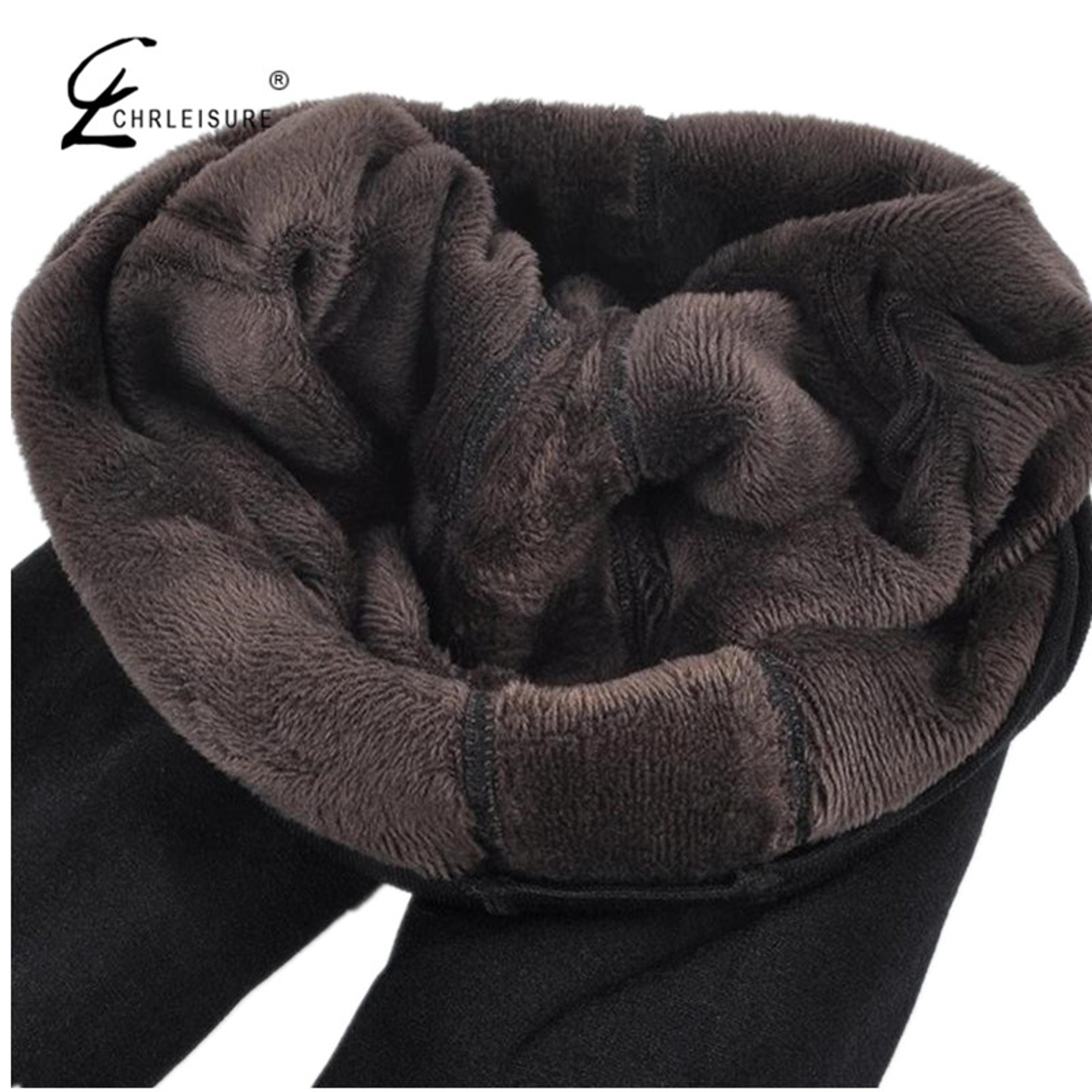 Womens HighWaisted Thick Velvet Leggings For Fall And Winter 1