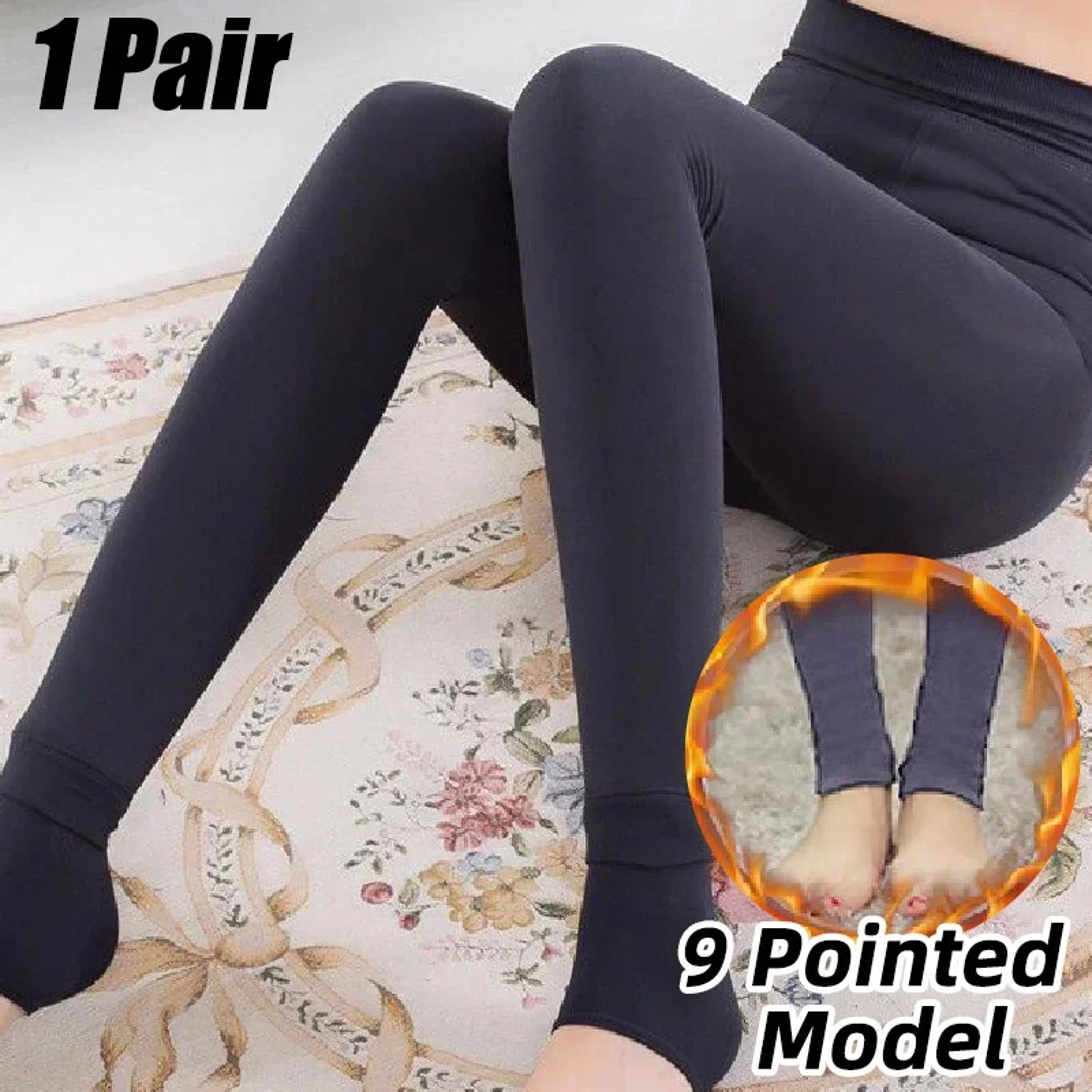 Winter Fleece Lined Leggings For Women Thickened Warm AnkleLength Tights 15