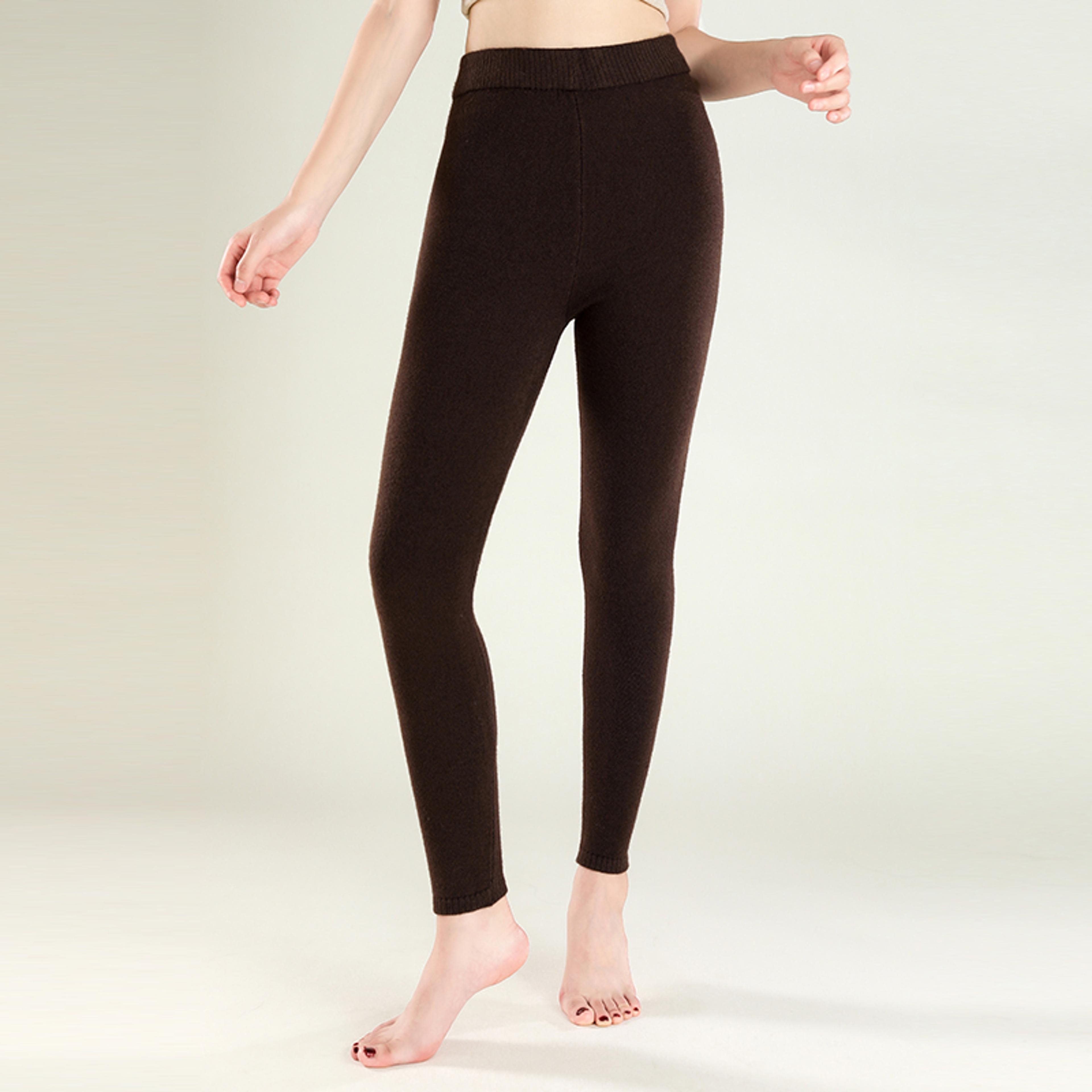 Womens Wool Leggings Slim Fit Seamless AnkleLength Winter Pants 11