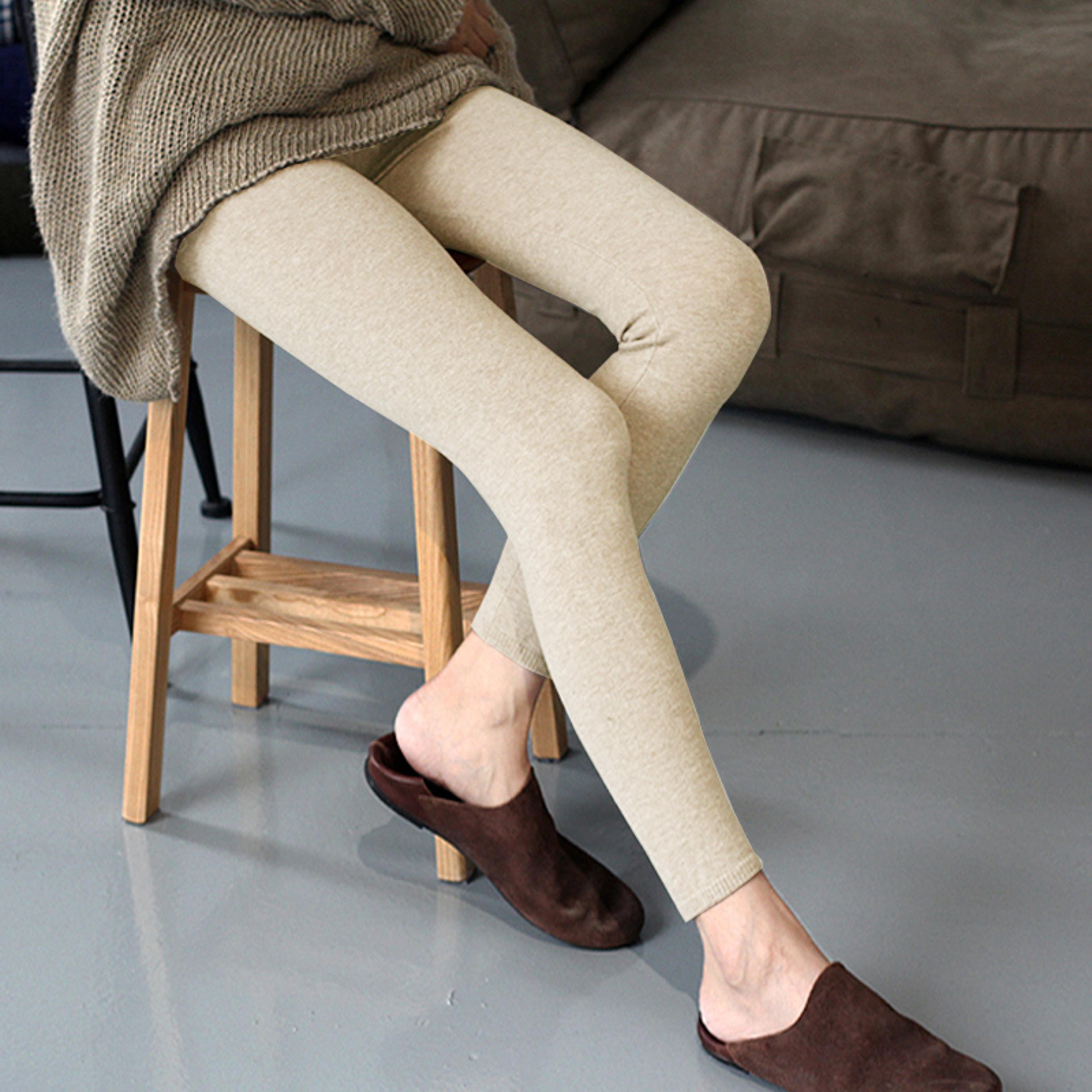 Womens High Waisted Wool Blend Leggings For Fall And Winter 3