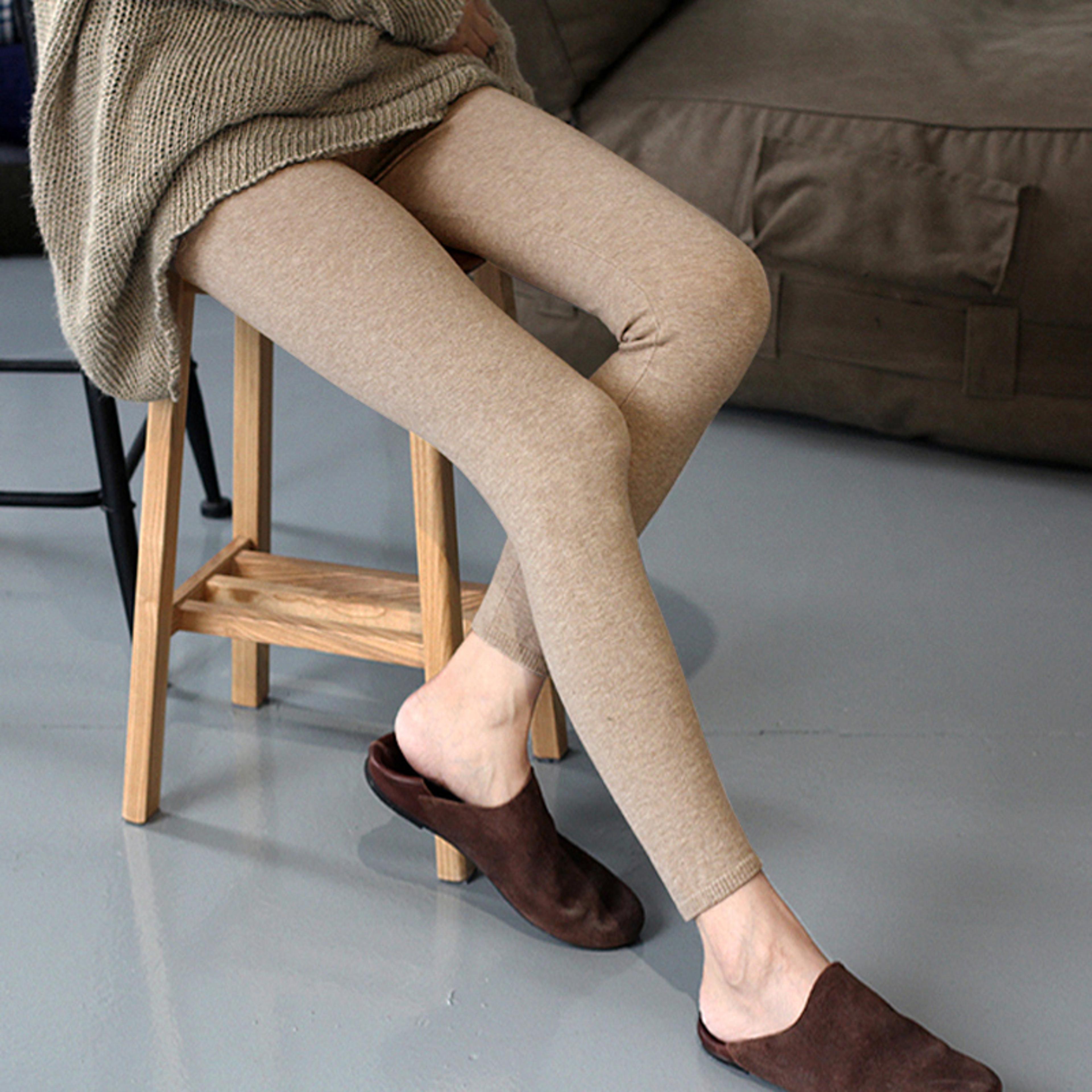 Womens High Waisted Wool Blend Leggings For Fall And Winter 4