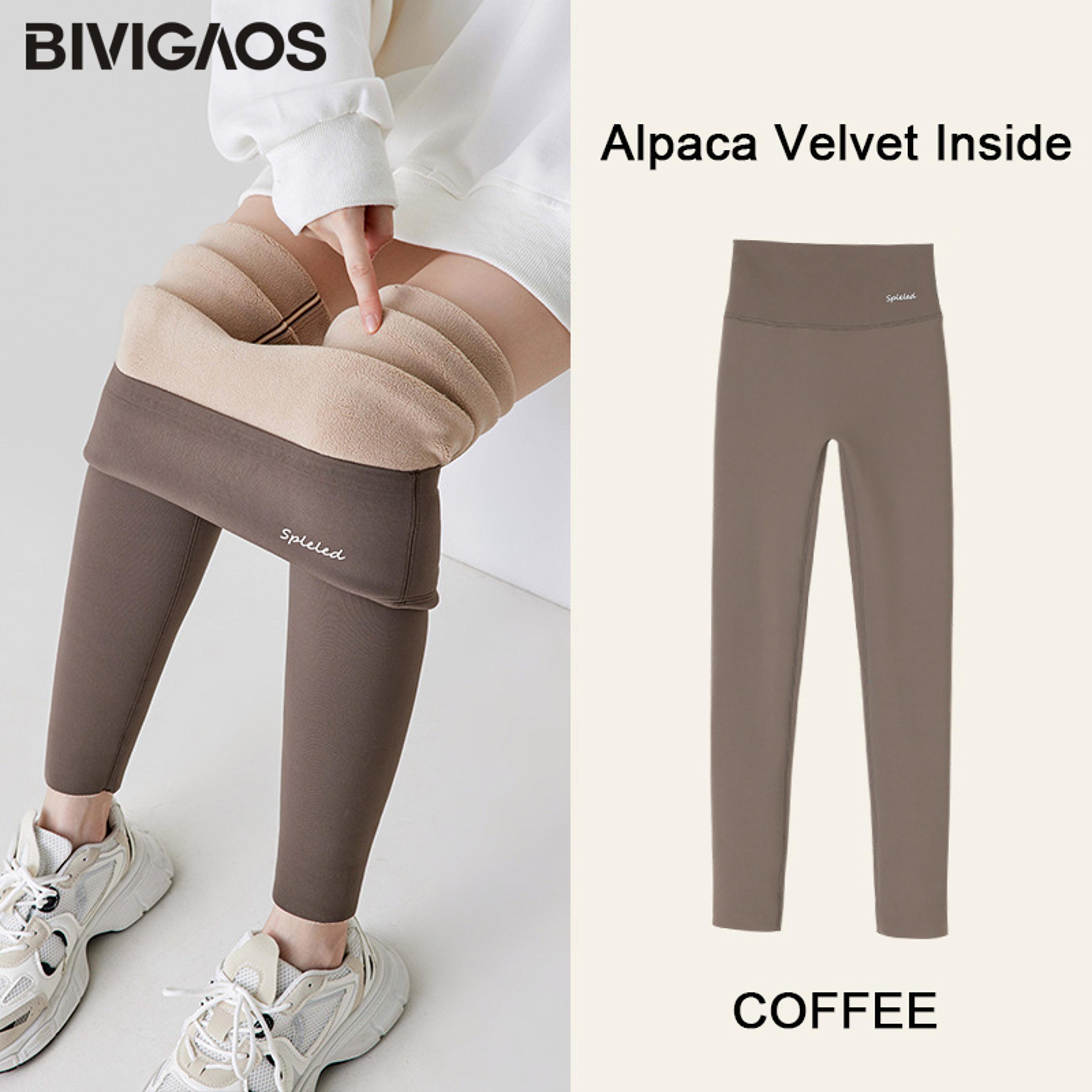 Womens HighWaisted FleeceLined Leggings With Seamless Stretch Fit 6