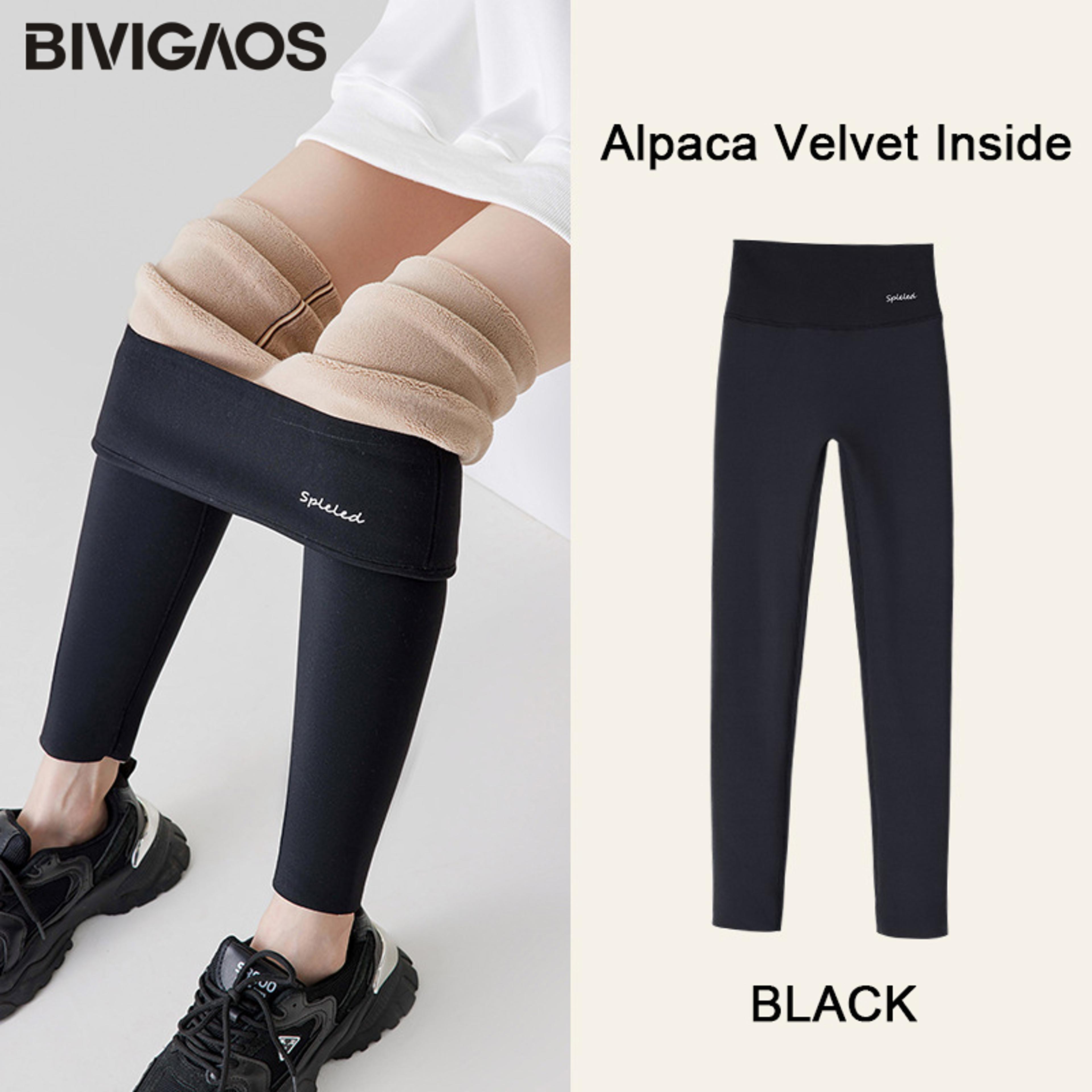 Womens HighWaisted FleeceLined Leggings With Seamless Stretch Fit 7