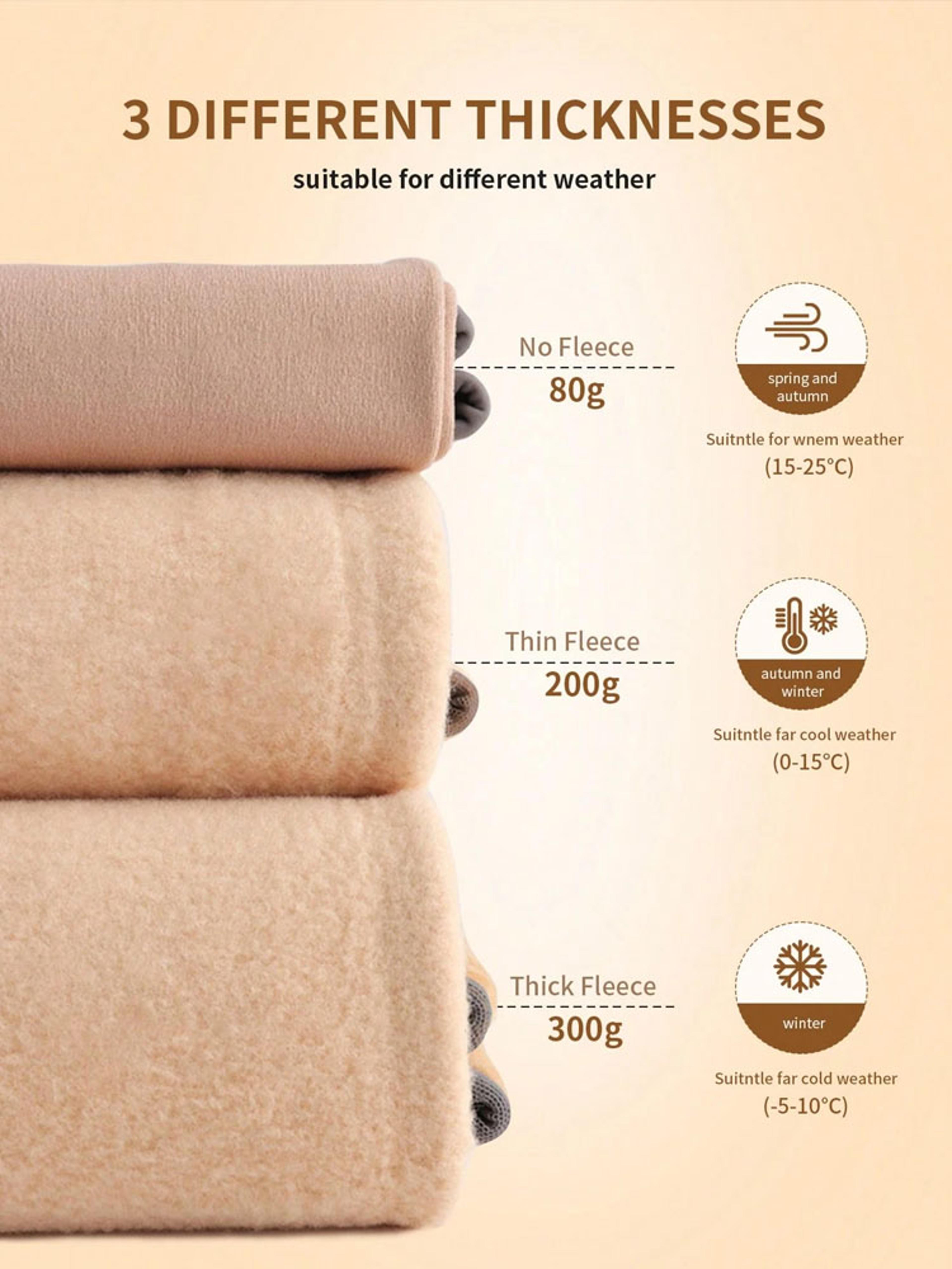 Womens High Waist Fleece Lined Thermal Leggings For Winter 6