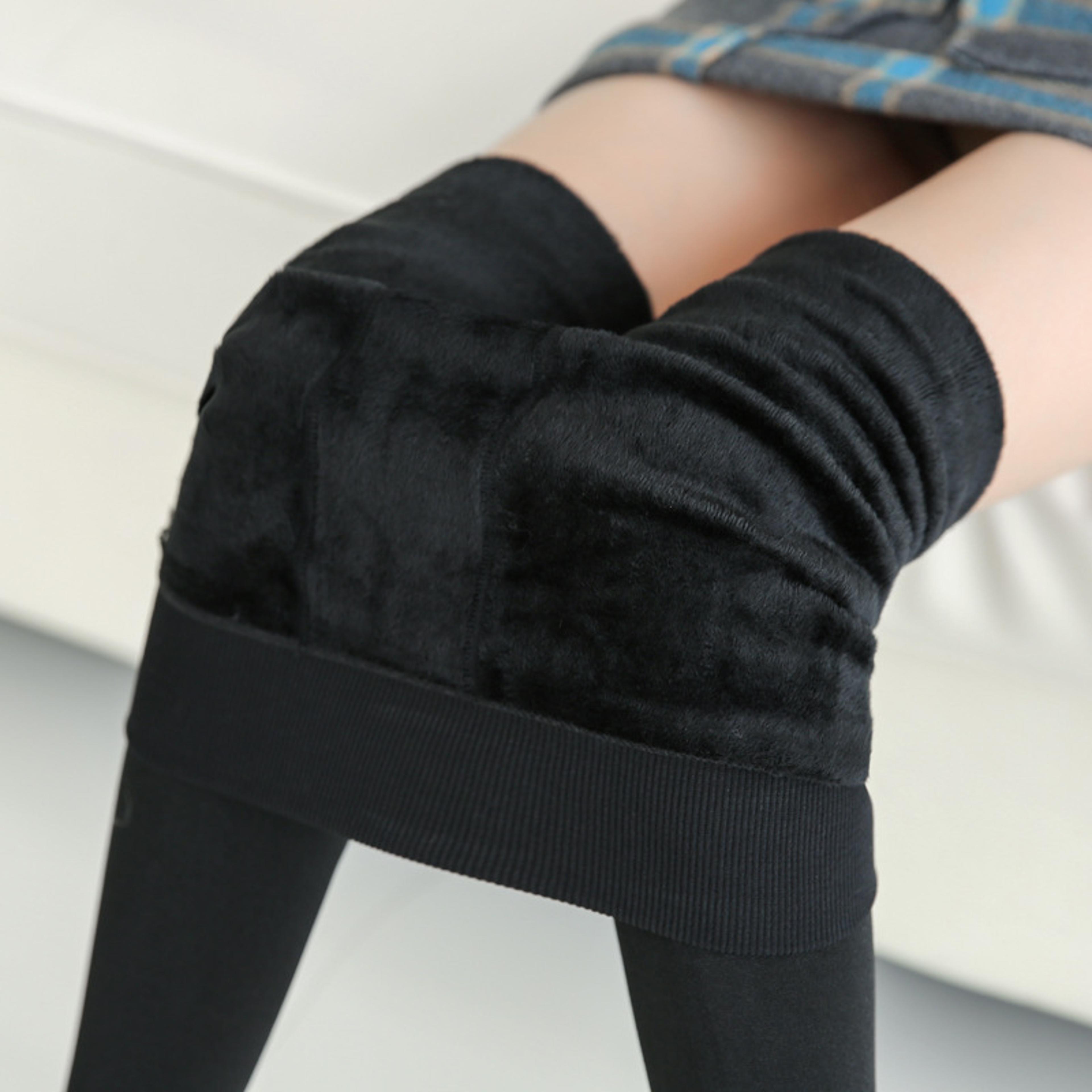 Womens High Waisted Fleece Lined Leggings With Seamless Stretch Fit 9