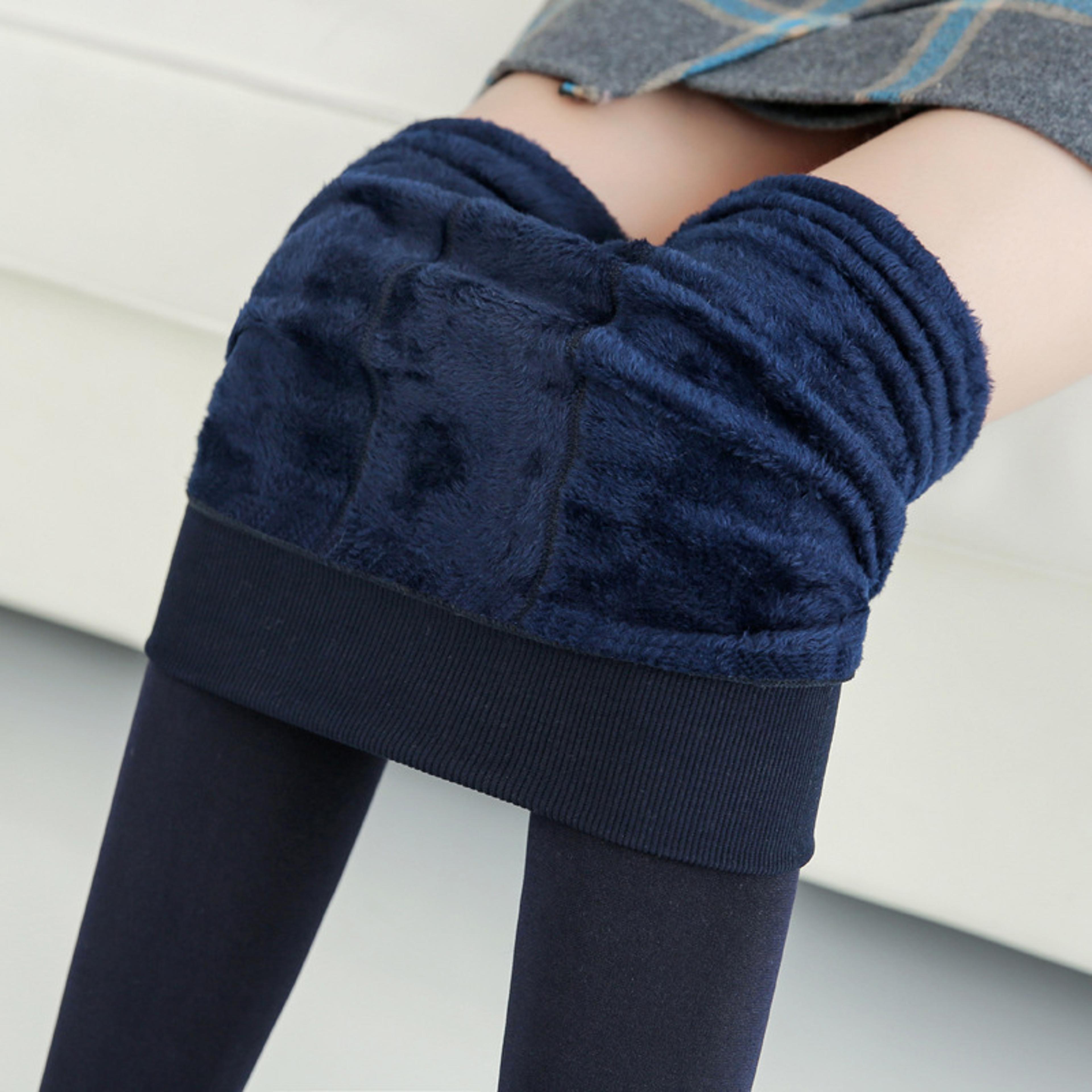 Womens High Waisted Fleece Lined Leggings With Seamless Stretch Fit 13