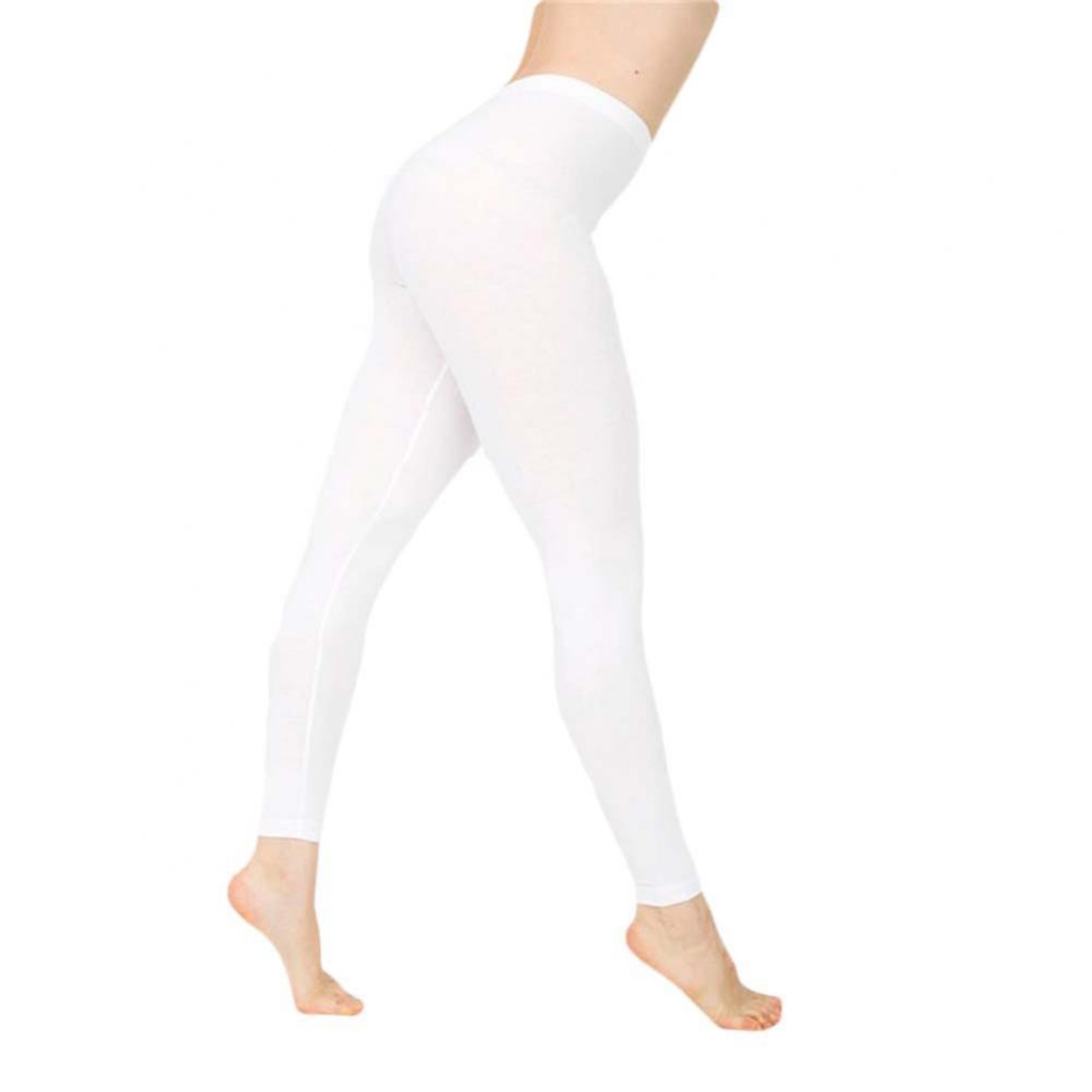 Womens Stretchy MidWaist Leggings  Solid Color AnkleLength Slim Fit Pants 4