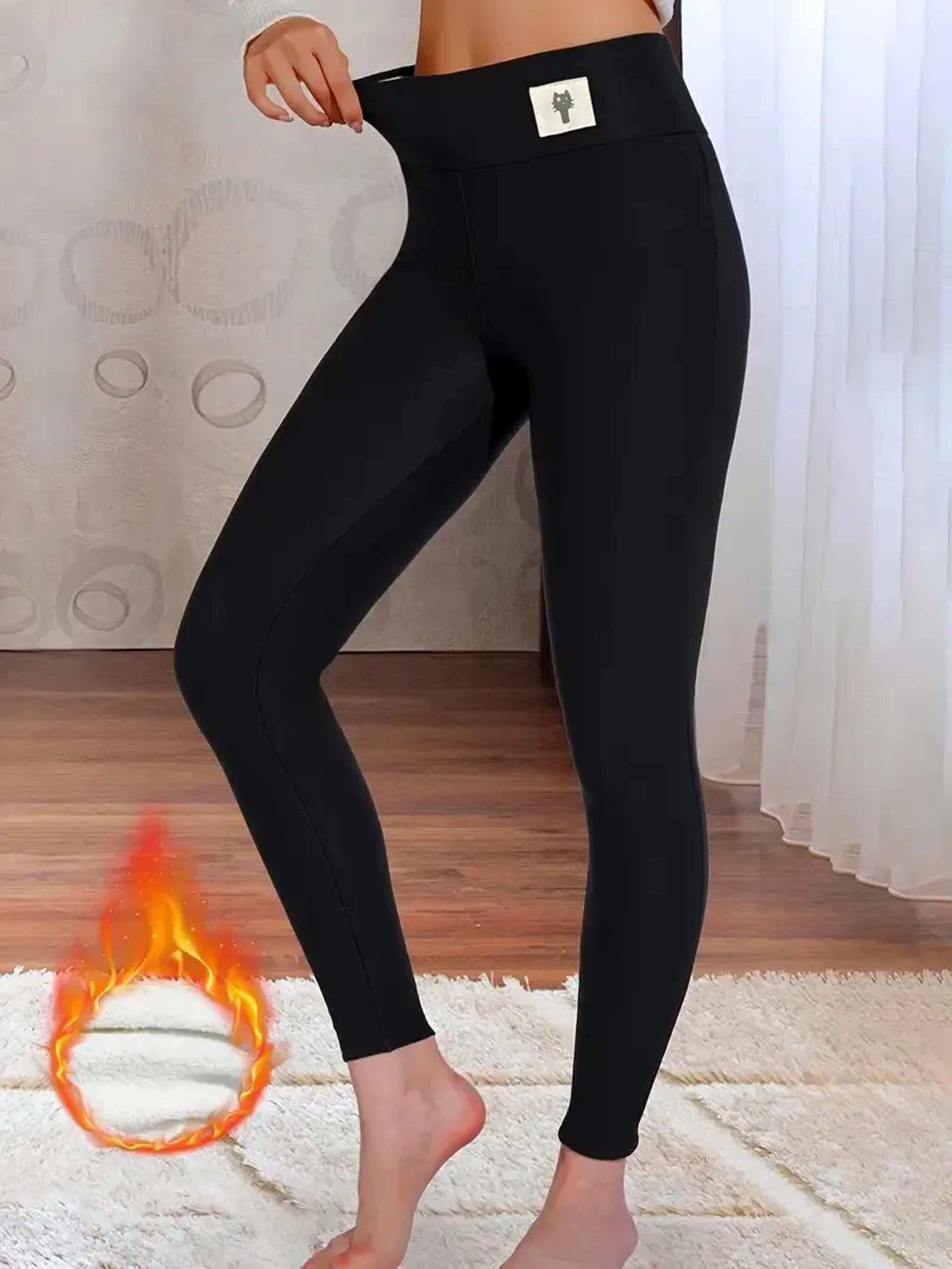 Womens HighWaisted FleeceLined Leggings For Winter With Stretch Fit 3
