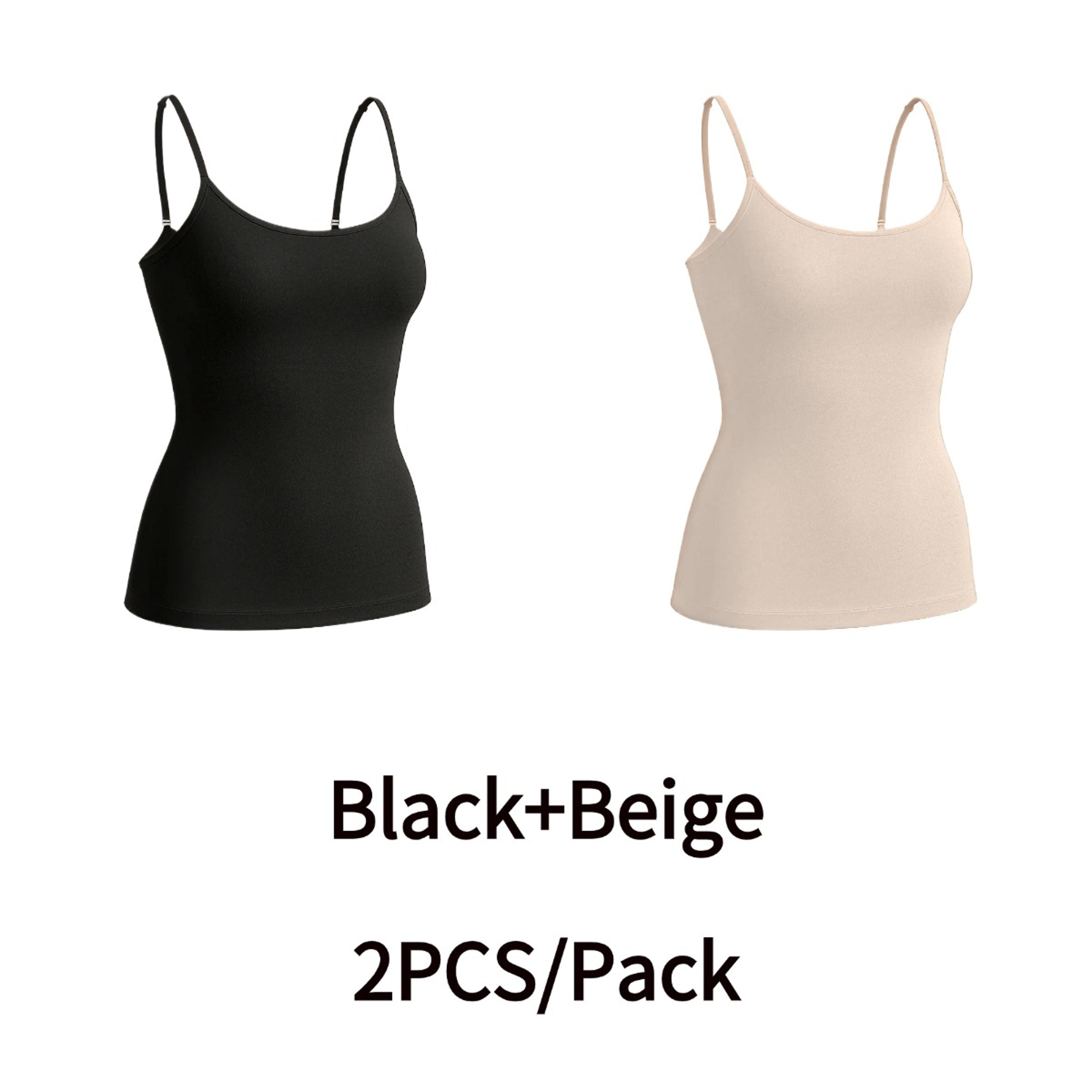 women's seamless shapewear cami tank top with adjustable straps and medium control