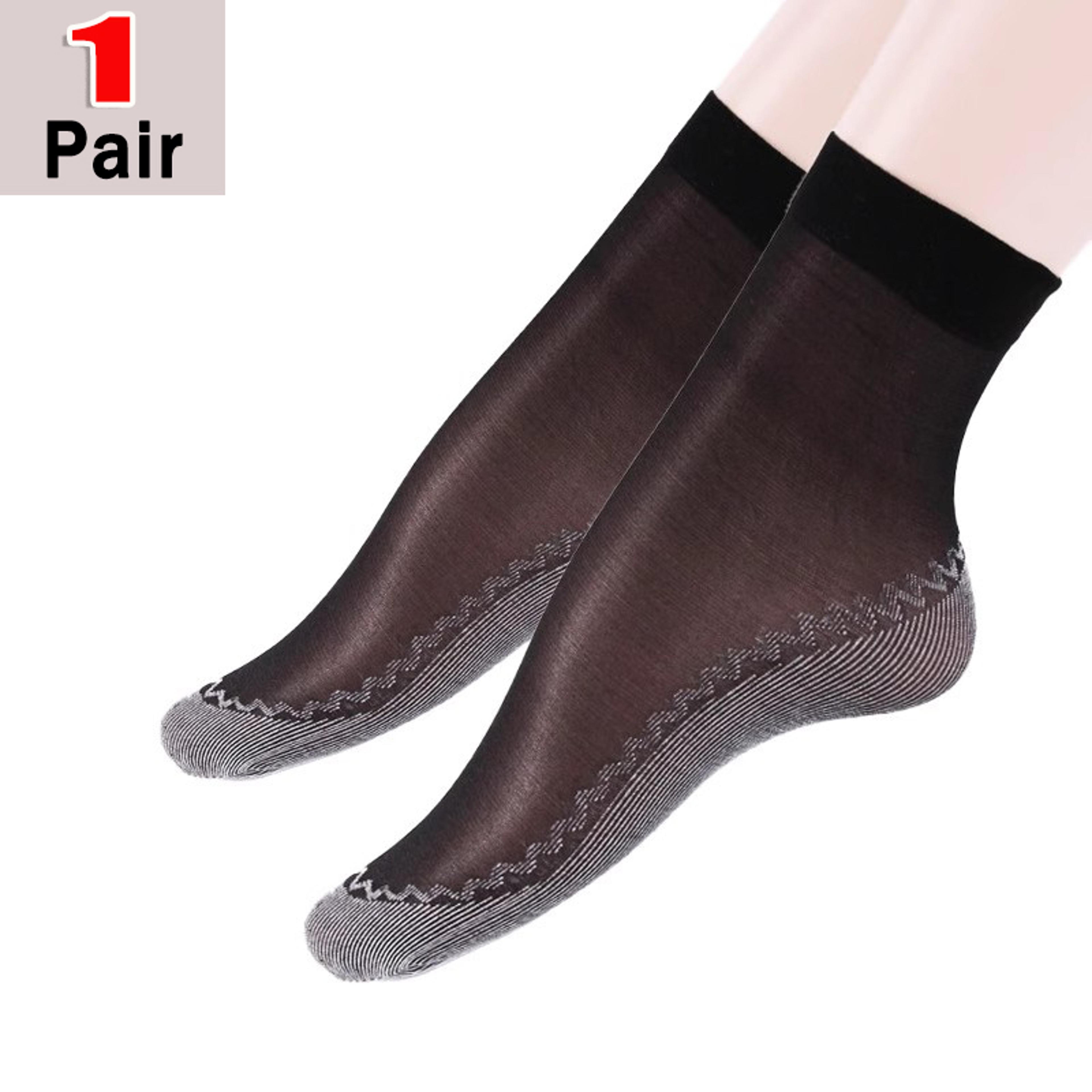 Womens UltraThin Breathable Nylon Ankle Socks With NonSlip Cotton Soles 12