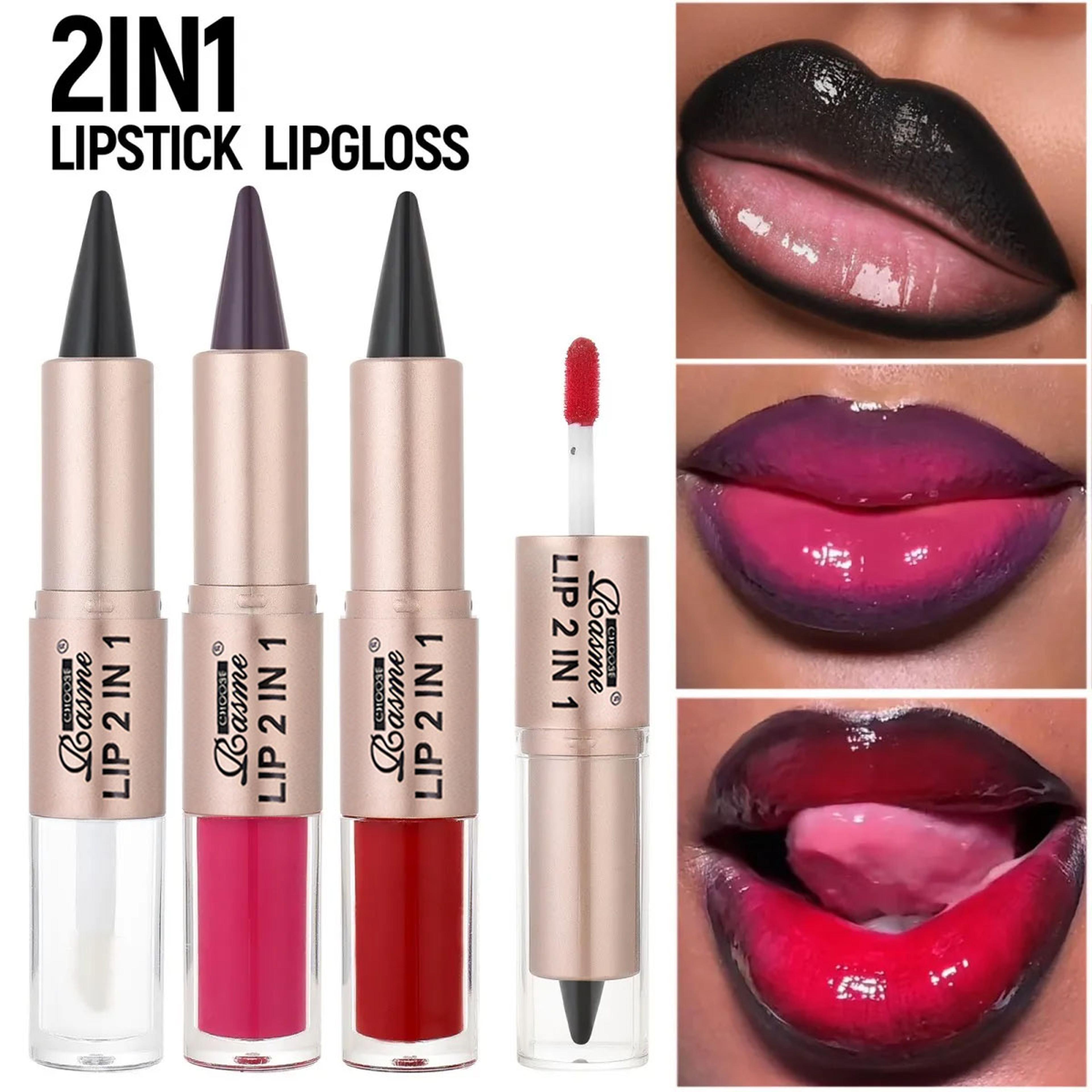 2in1 Lip Liner And Gloss Waterproof Matte Lip Contour With Mirror Shine 3