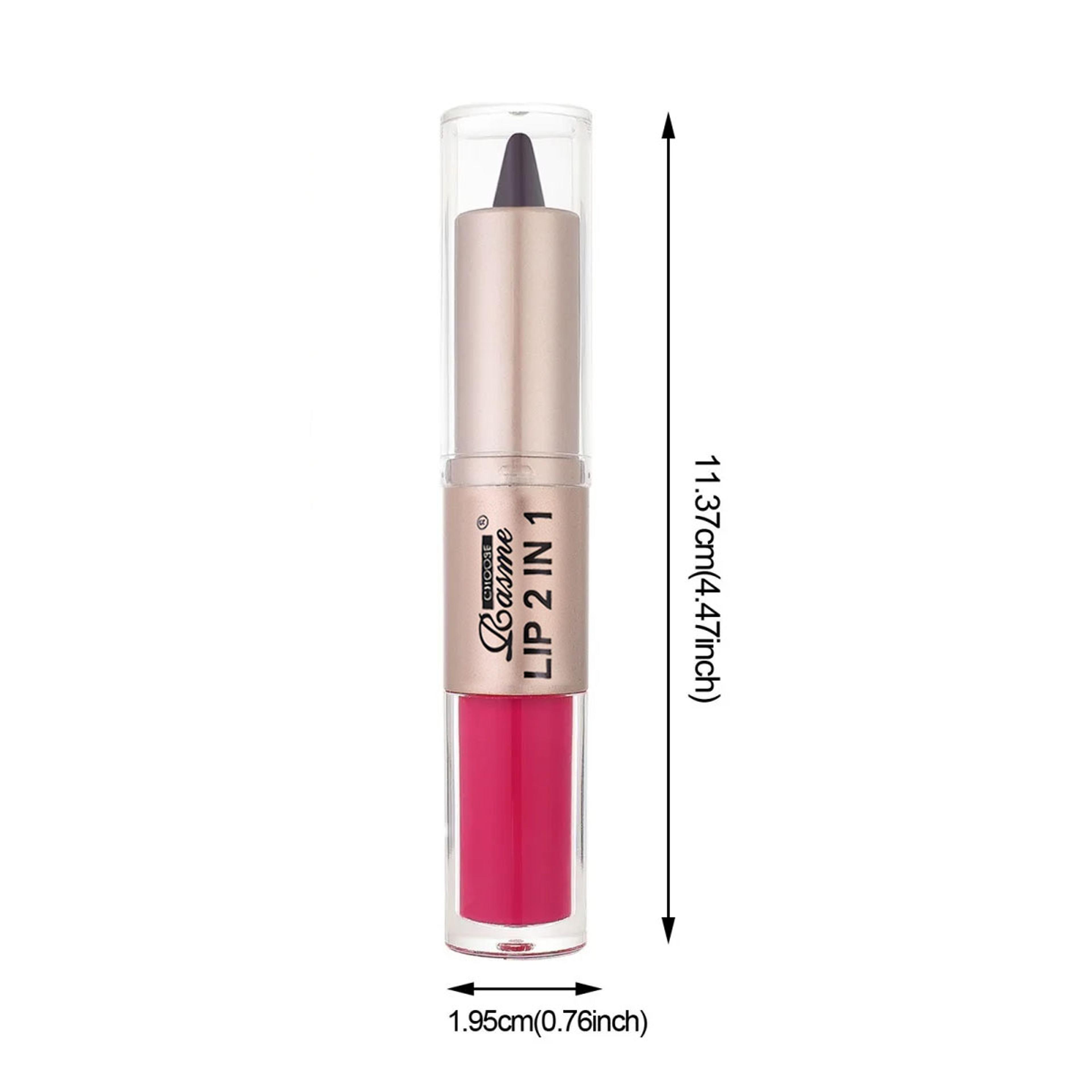 2in1 Lip Liner And Gloss Waterproof Matte Lip Contour With Mirror Shine 6