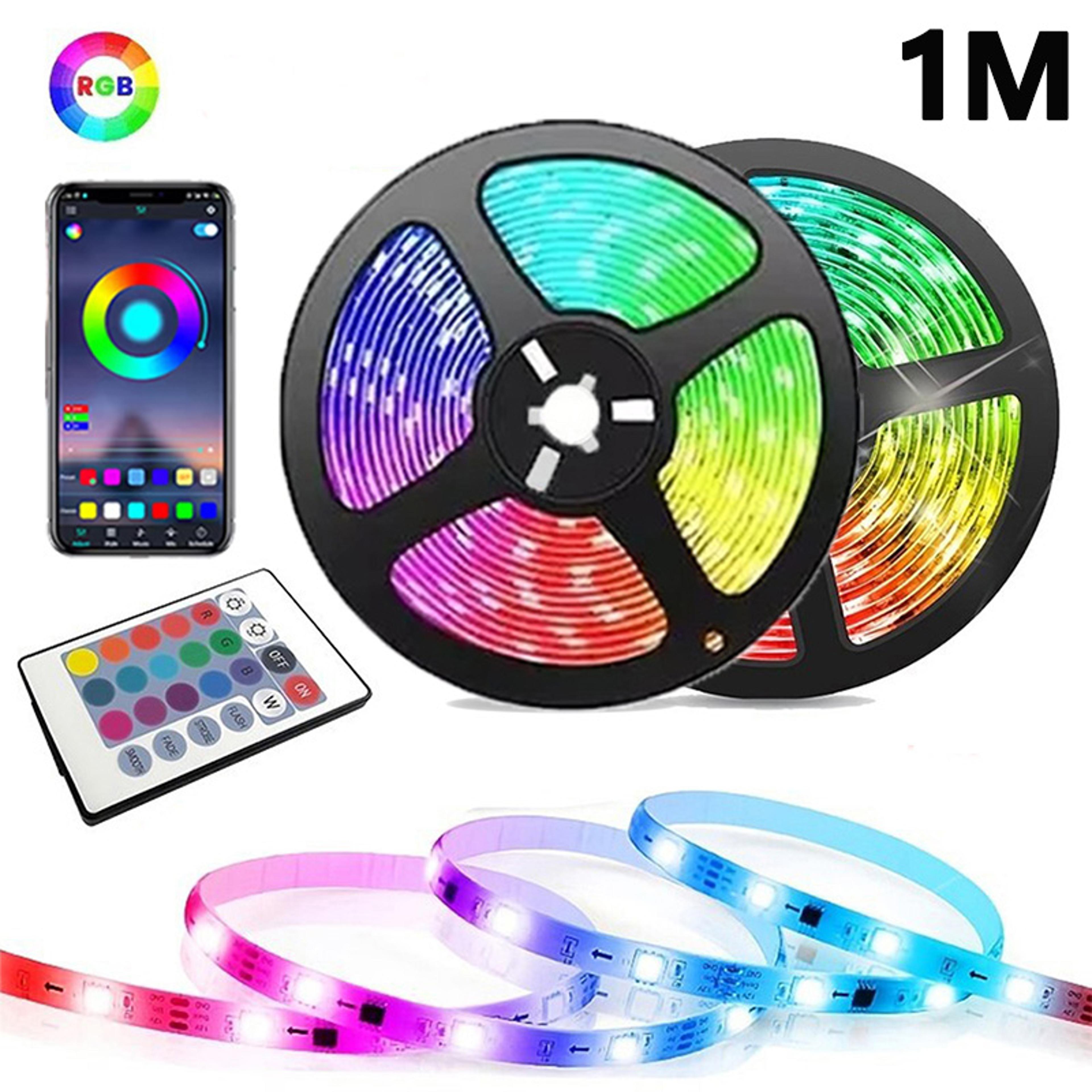 rgb led strip lights with usb power bluetooth and 24-key remote control