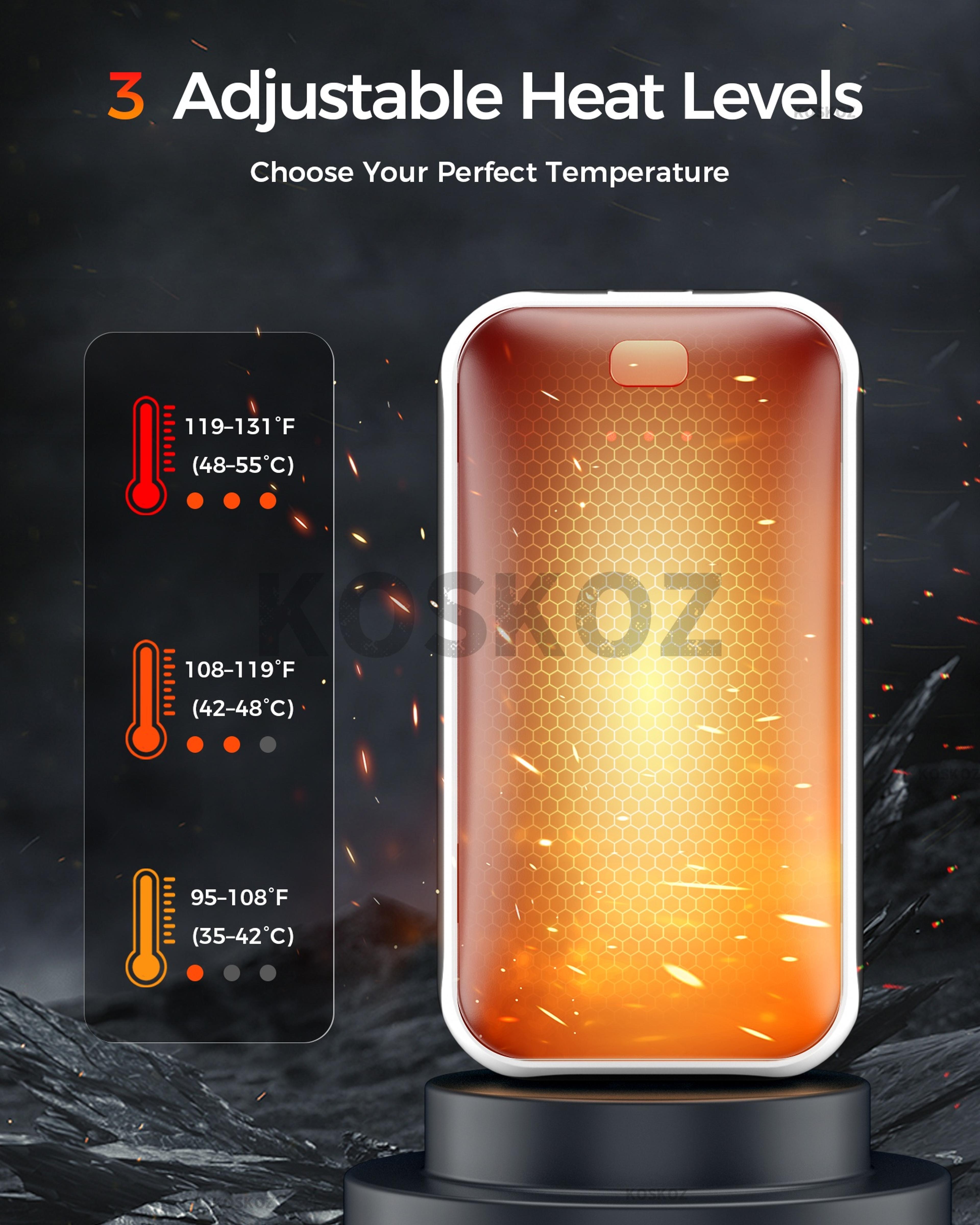 Rechargeable Electric Hand Warmers 2Pack With USBC Charging And 3 Heat Settings 2