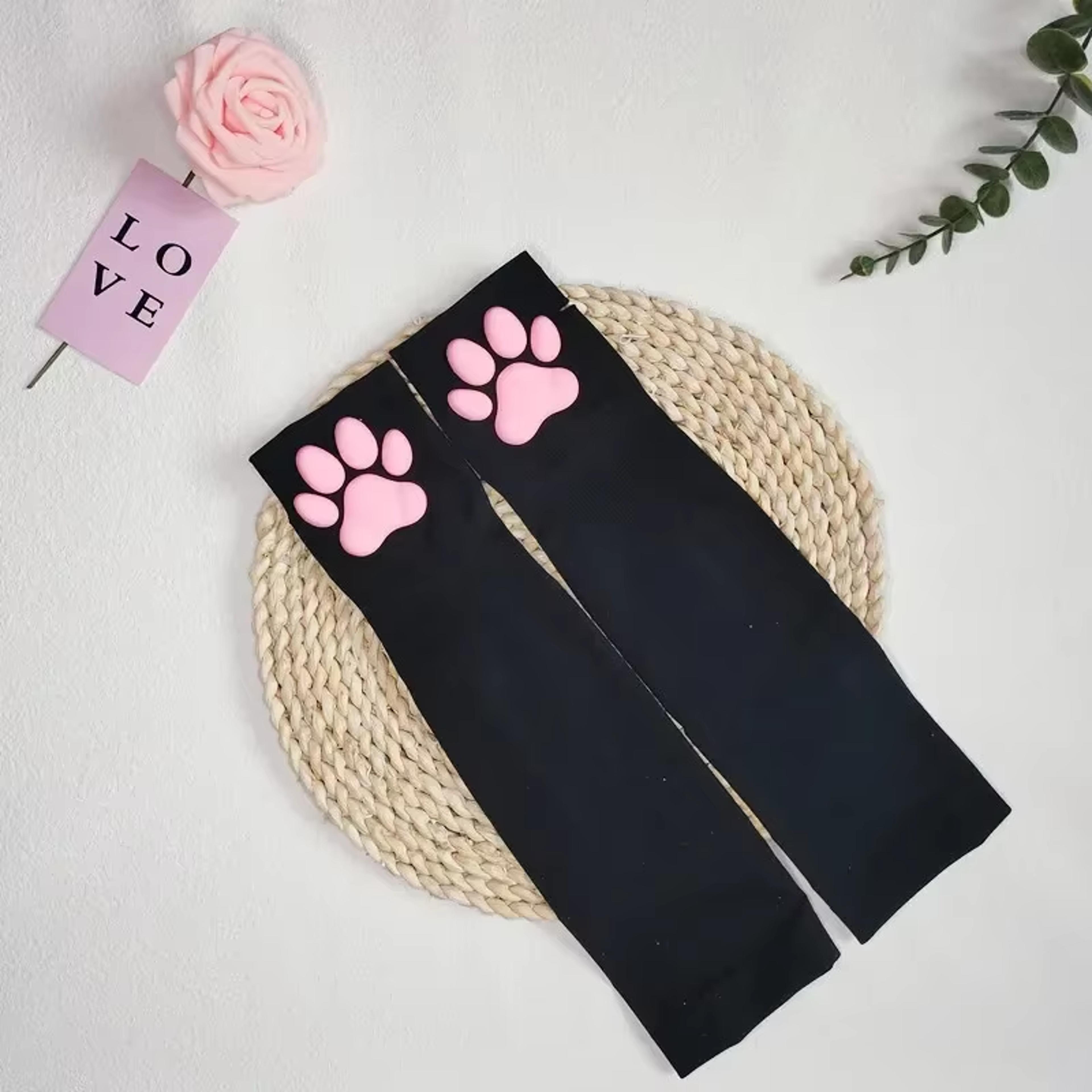 Womens Cat Paw Knit Gloves For Cosplay And Sports 9