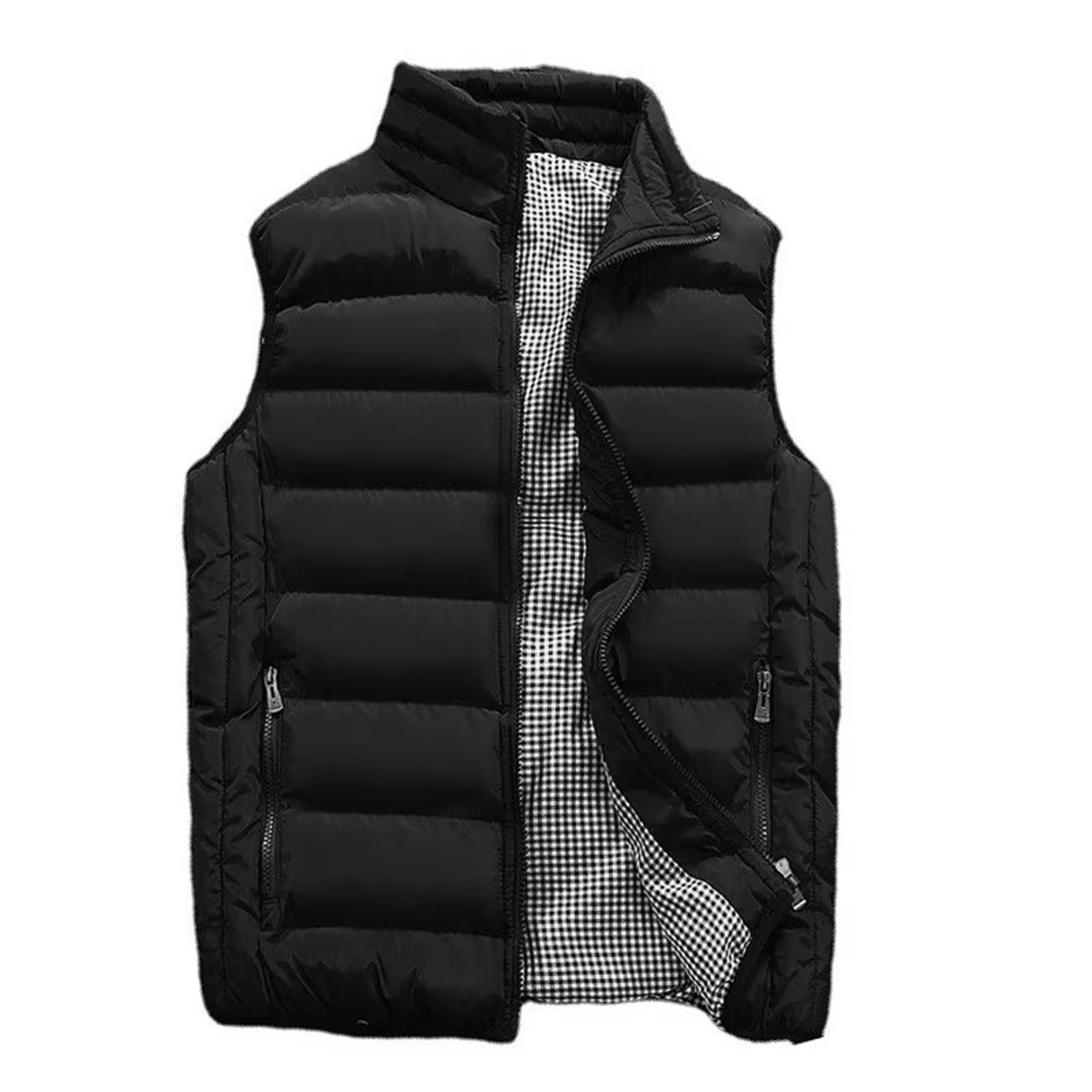 Mens Windproof Padded Vest With Zipper Closure And Casual Sleeveless Design 5