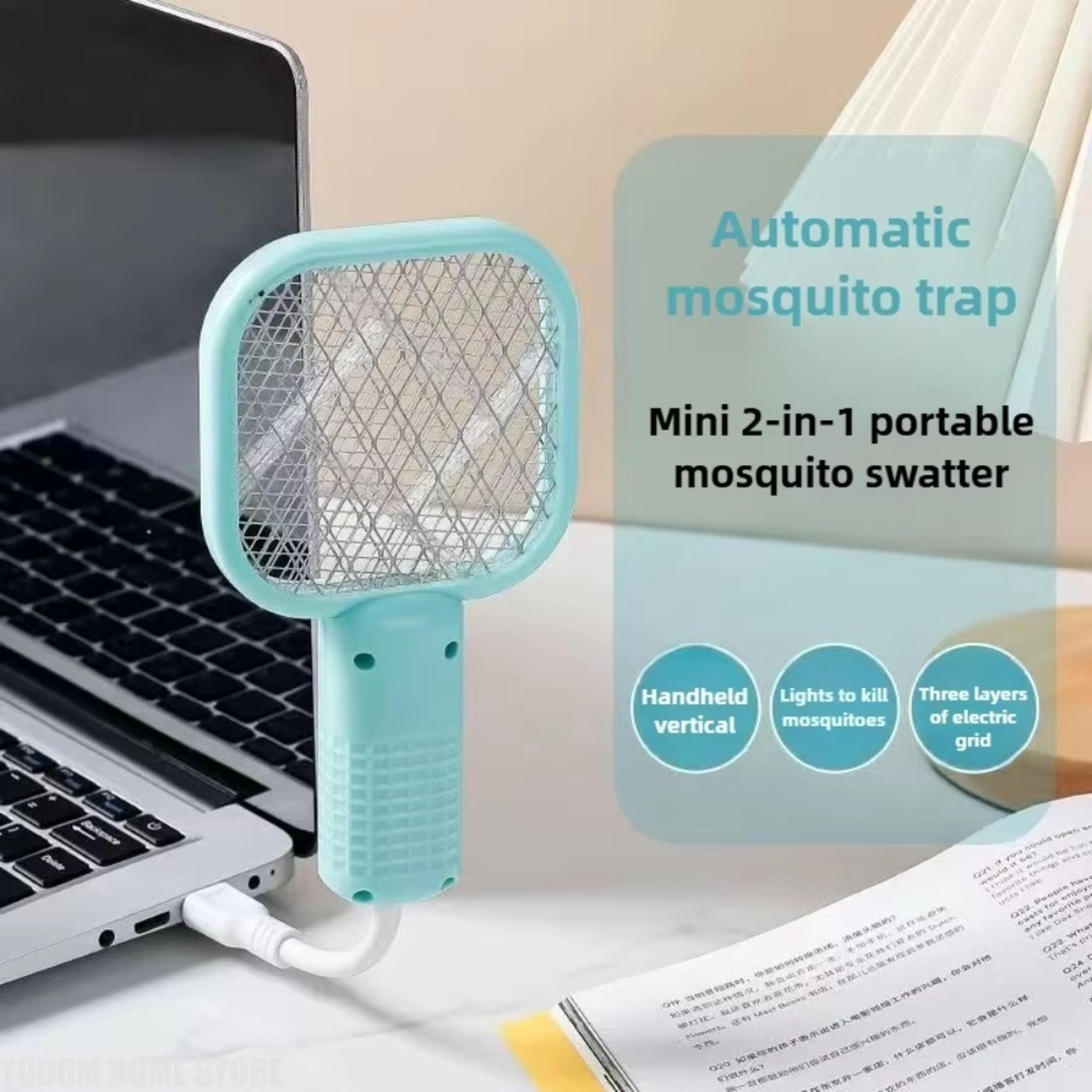 2in1 USB Mosquito Killer Lamp And Electric Swatter With Purple Light 3
