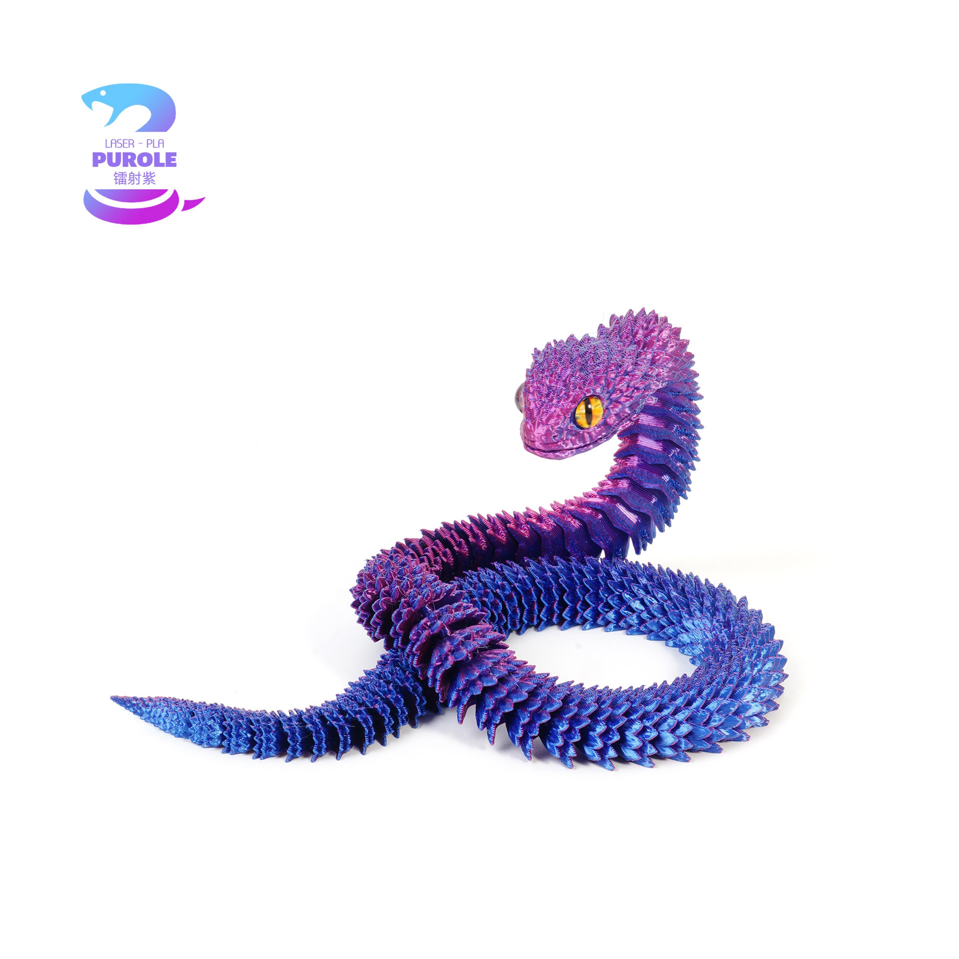 3D Printed Snake Fidget Toy With Movable Joints And Realistic Design 7
