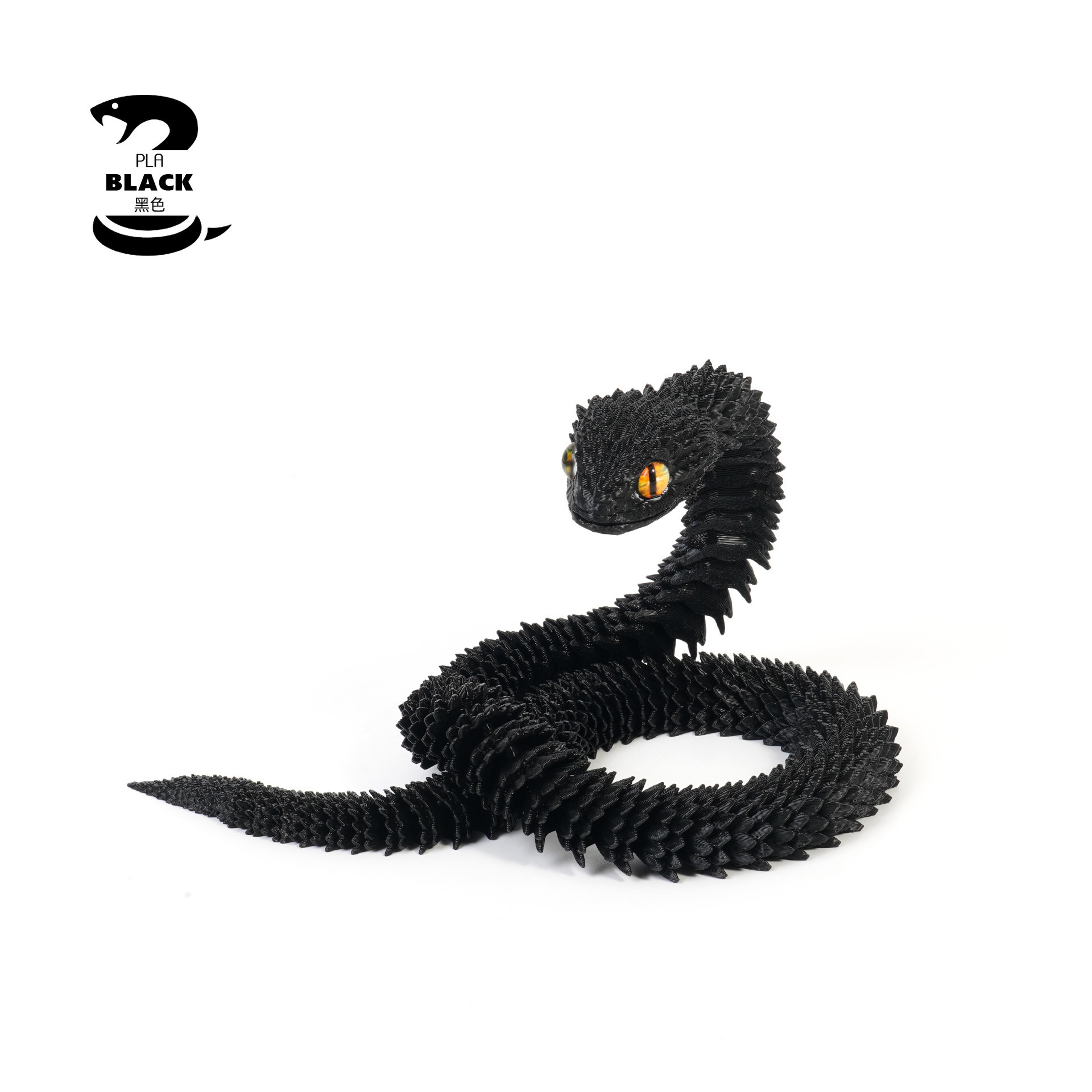 3D Printed Snake Fidget Toy With Movable Joints And Realistic Design 10