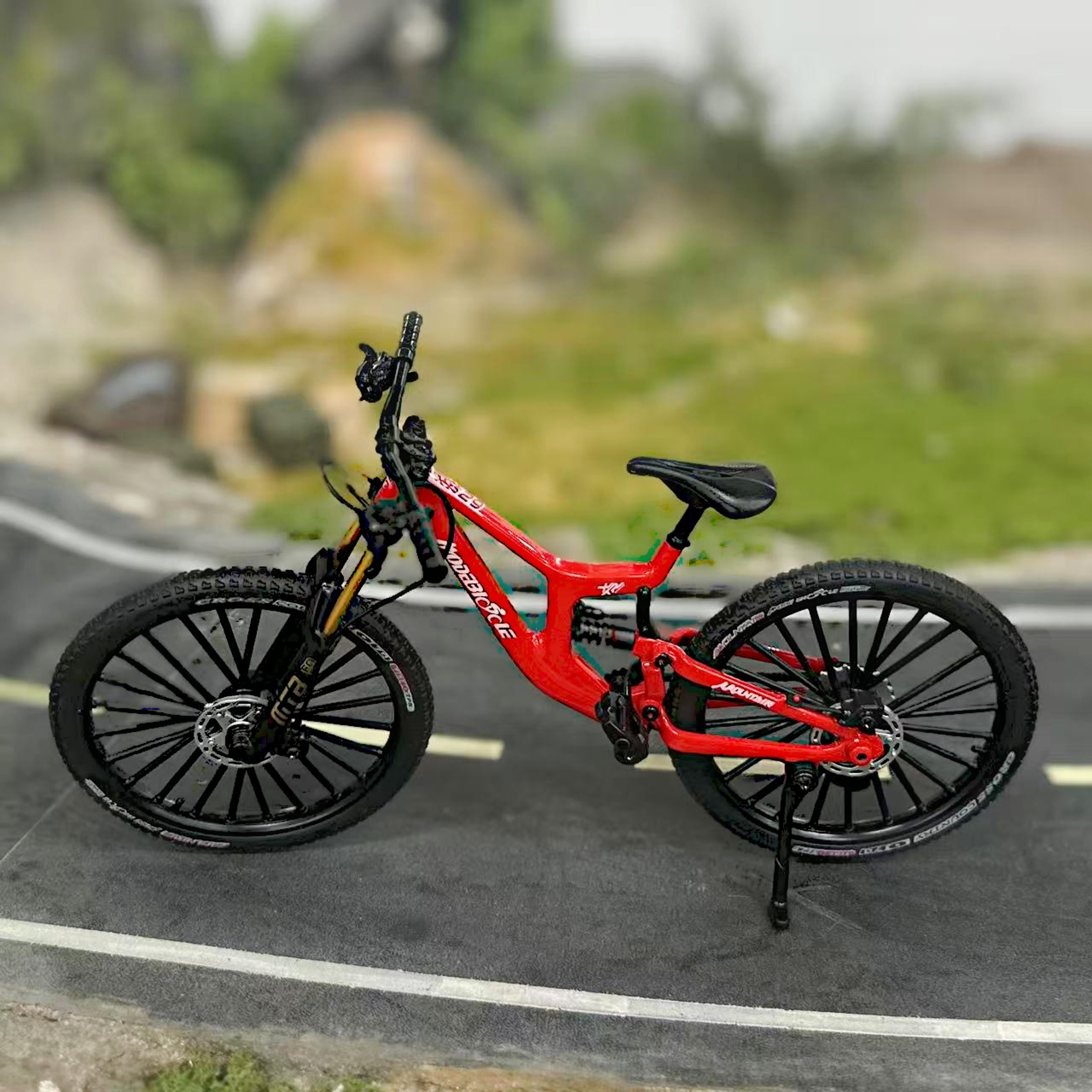 Alloy Mountain Bike Model With Working Gears And Dual Suspension 21