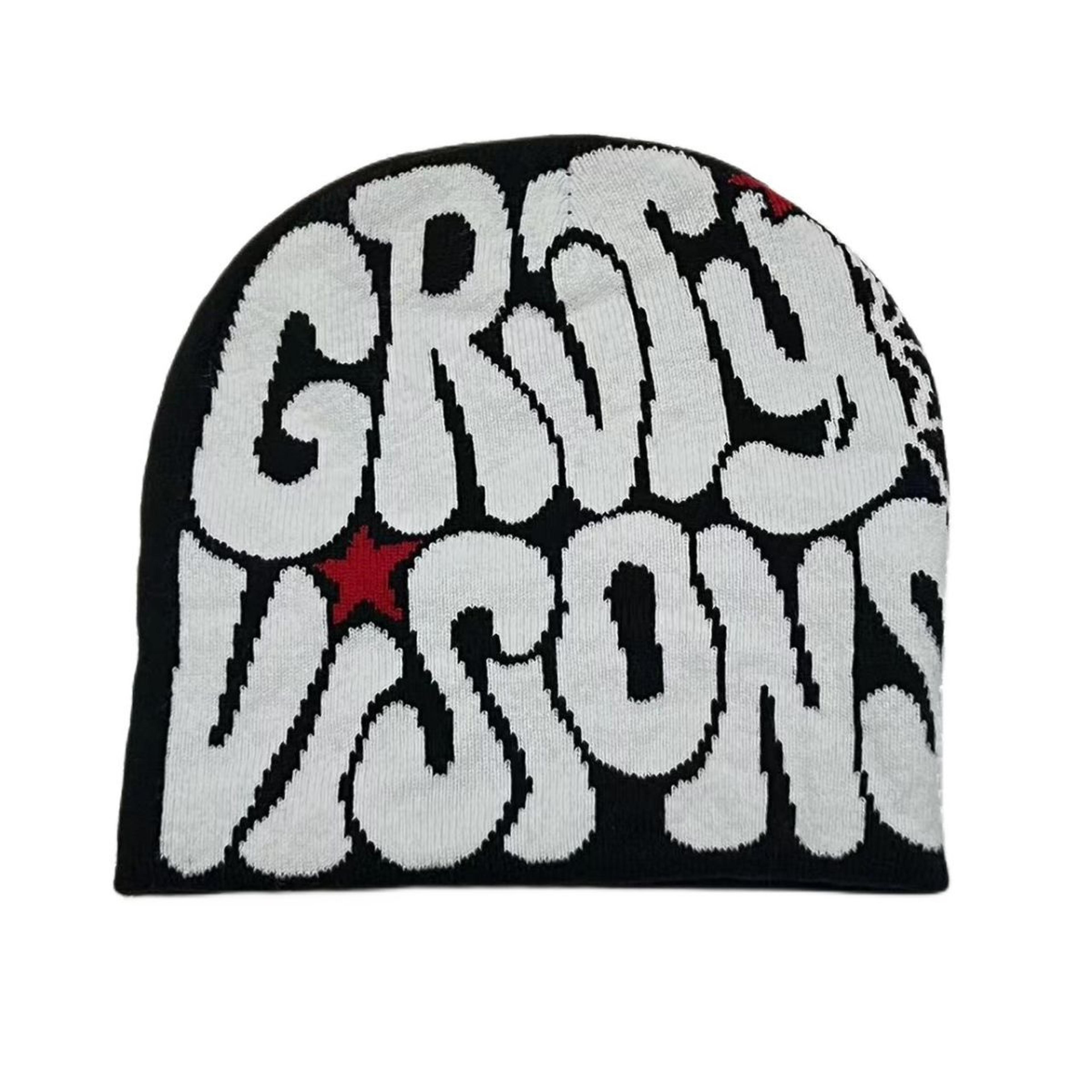 Unisex Y2K Knit Beanie Hat With Graphic Print For Winter 2