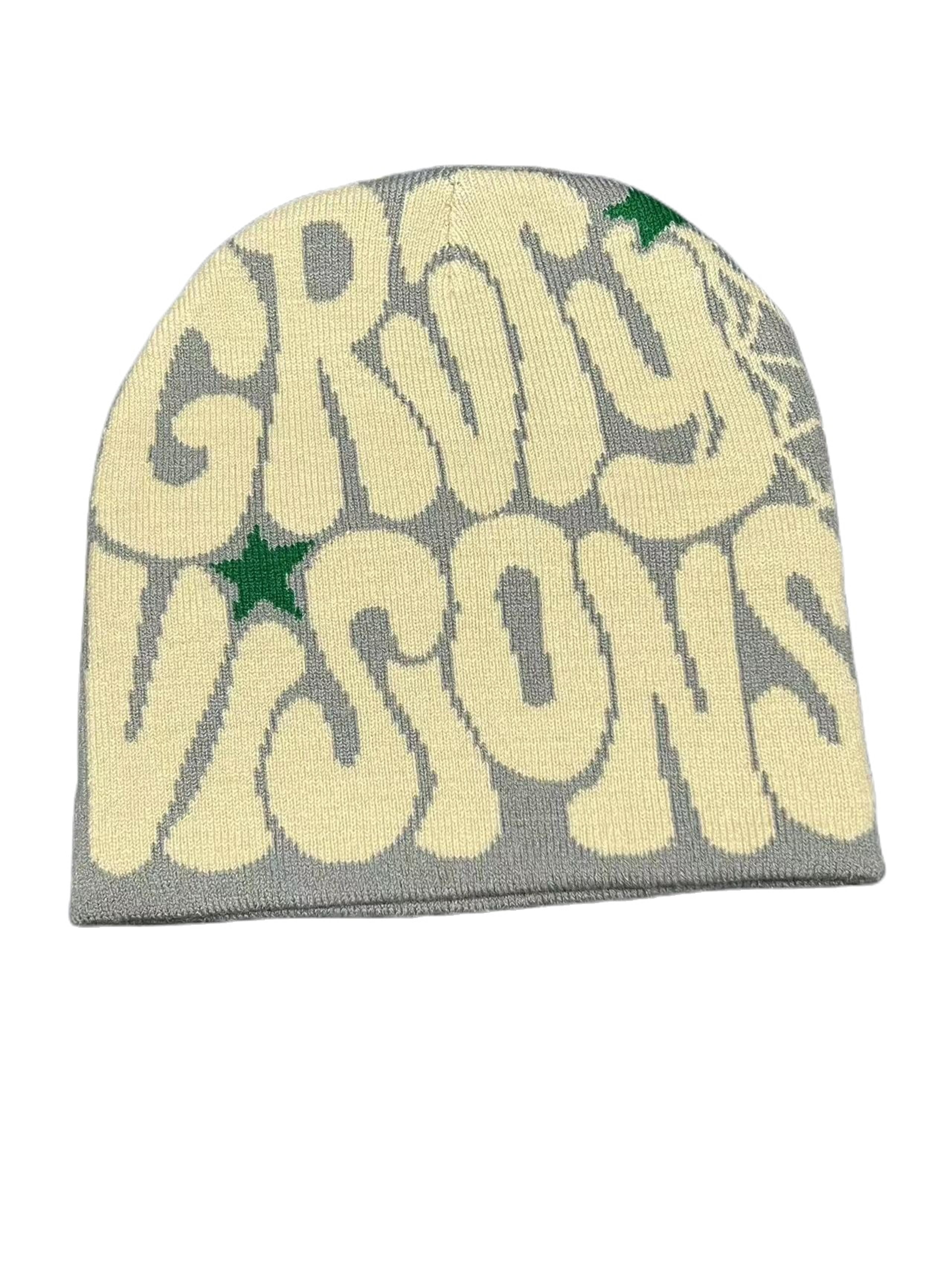 Unisex Y2K Knit Beanie Hat With Graphic Print For Winter 10