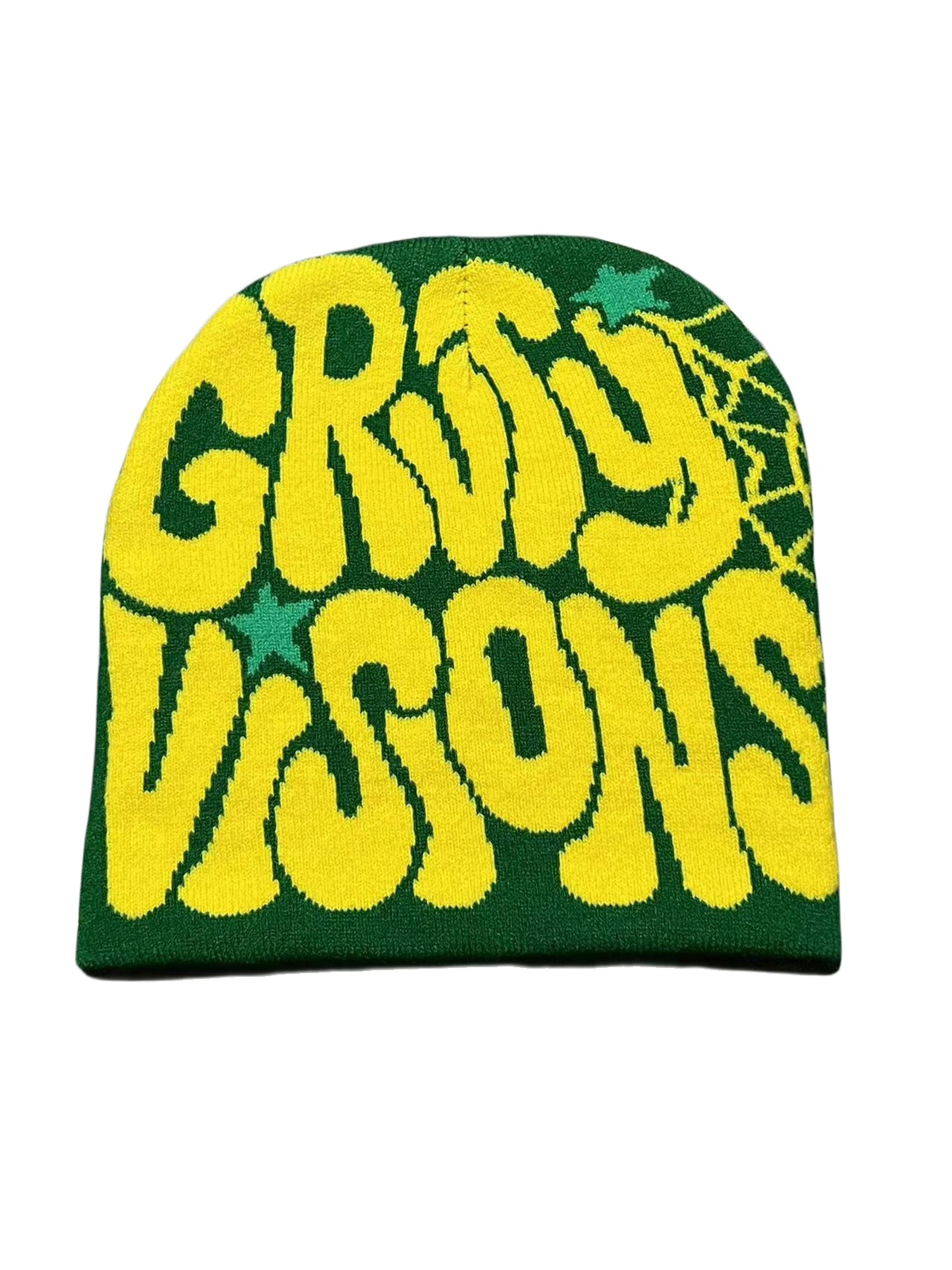 Unisex Y2K Knit Beanie Hat With Graphic Print For Winter 15