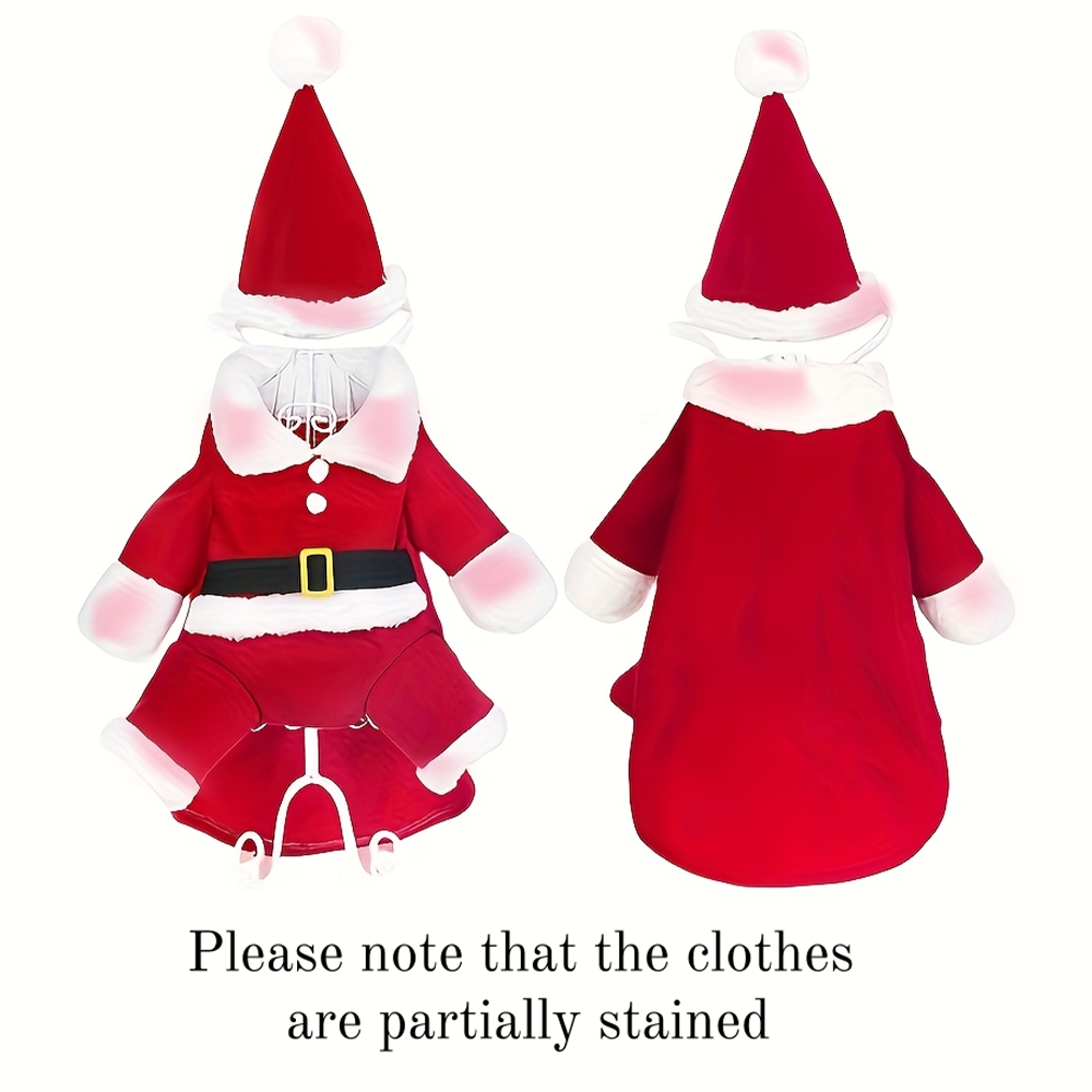 christmas santa claus pet costume for cats and small dogs