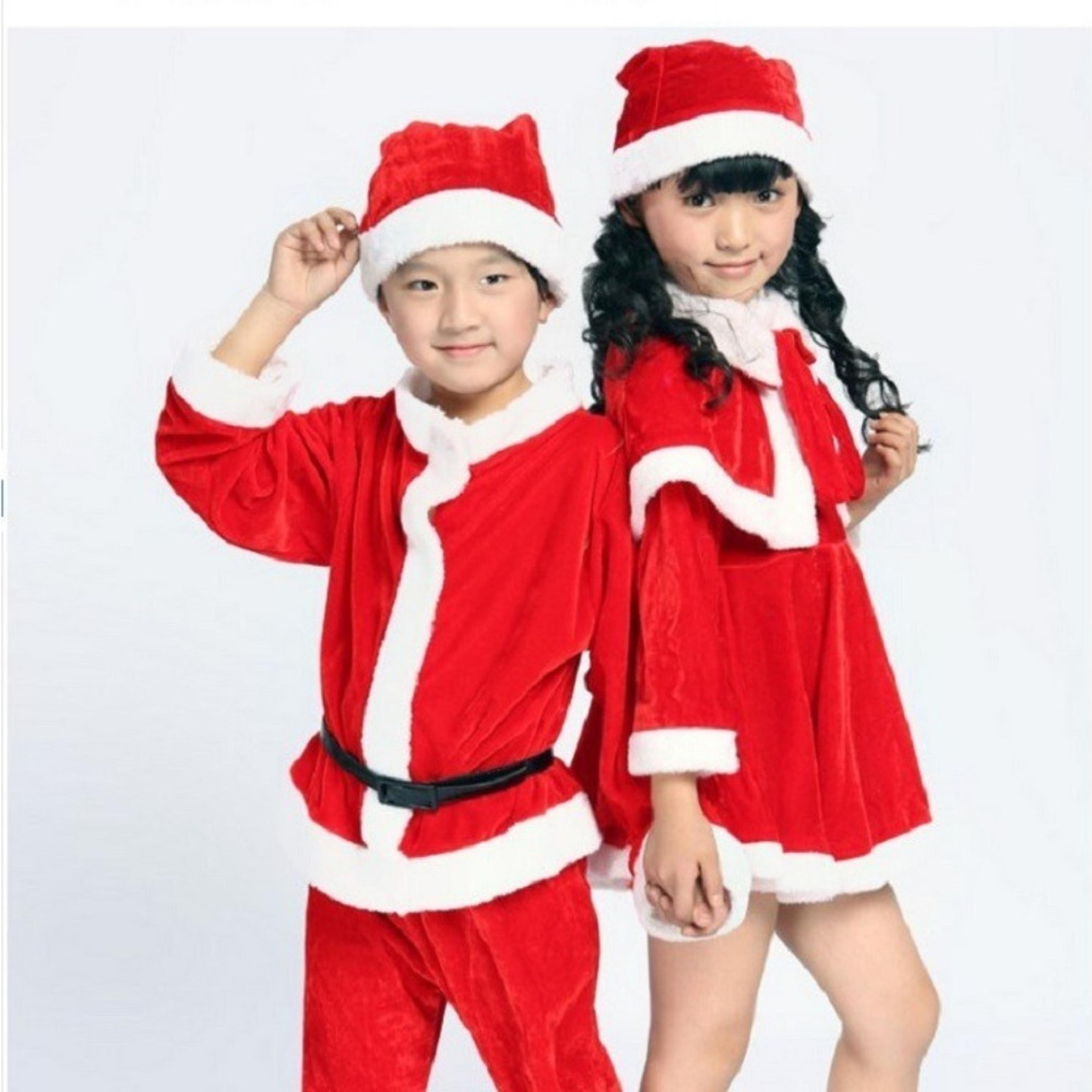 Kids Santa Claus Christmas Costume Set  Soft Plush Holiday Outfit For Boys And Girls 3