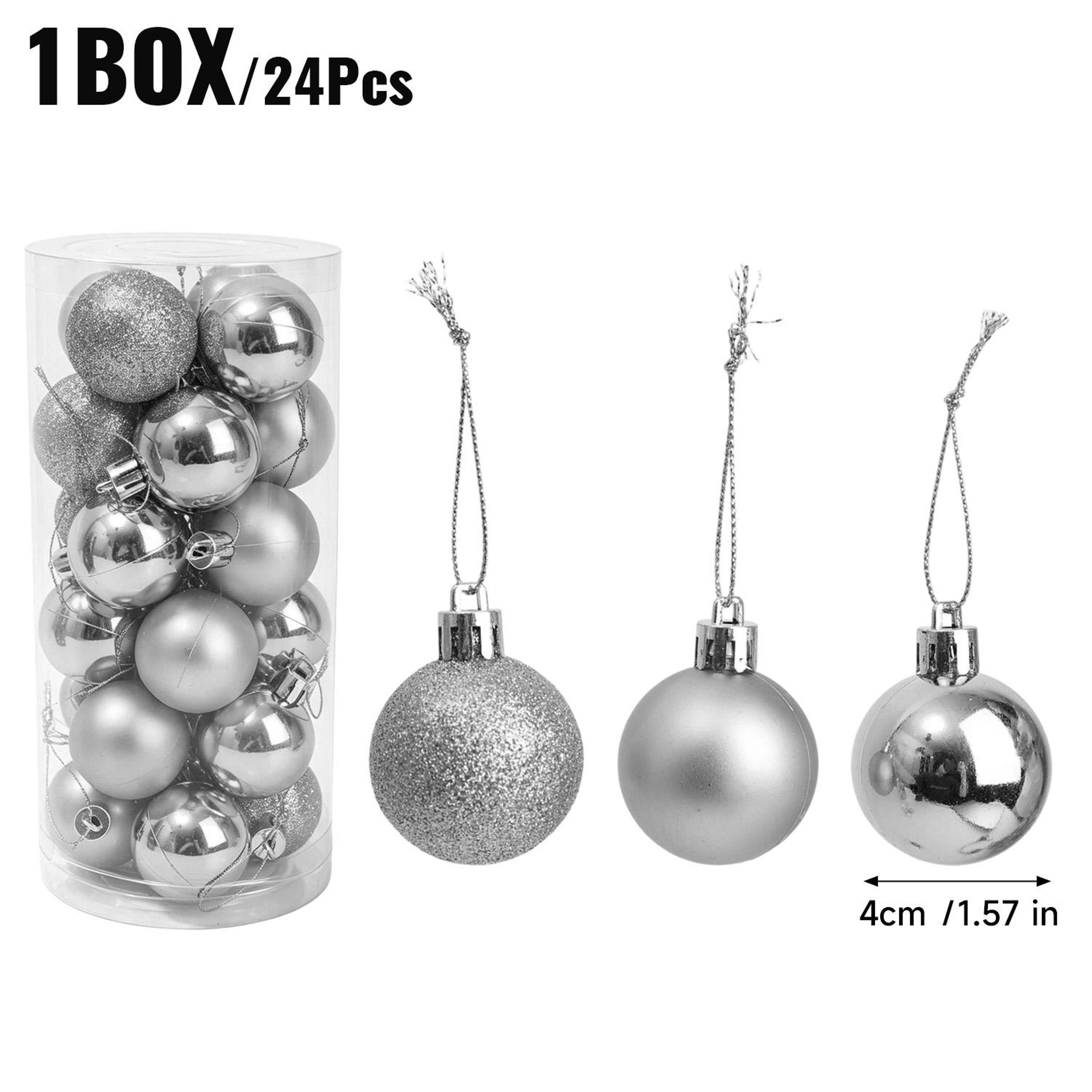 mini christmas ball ornaments with glitter matte and glossy finishes