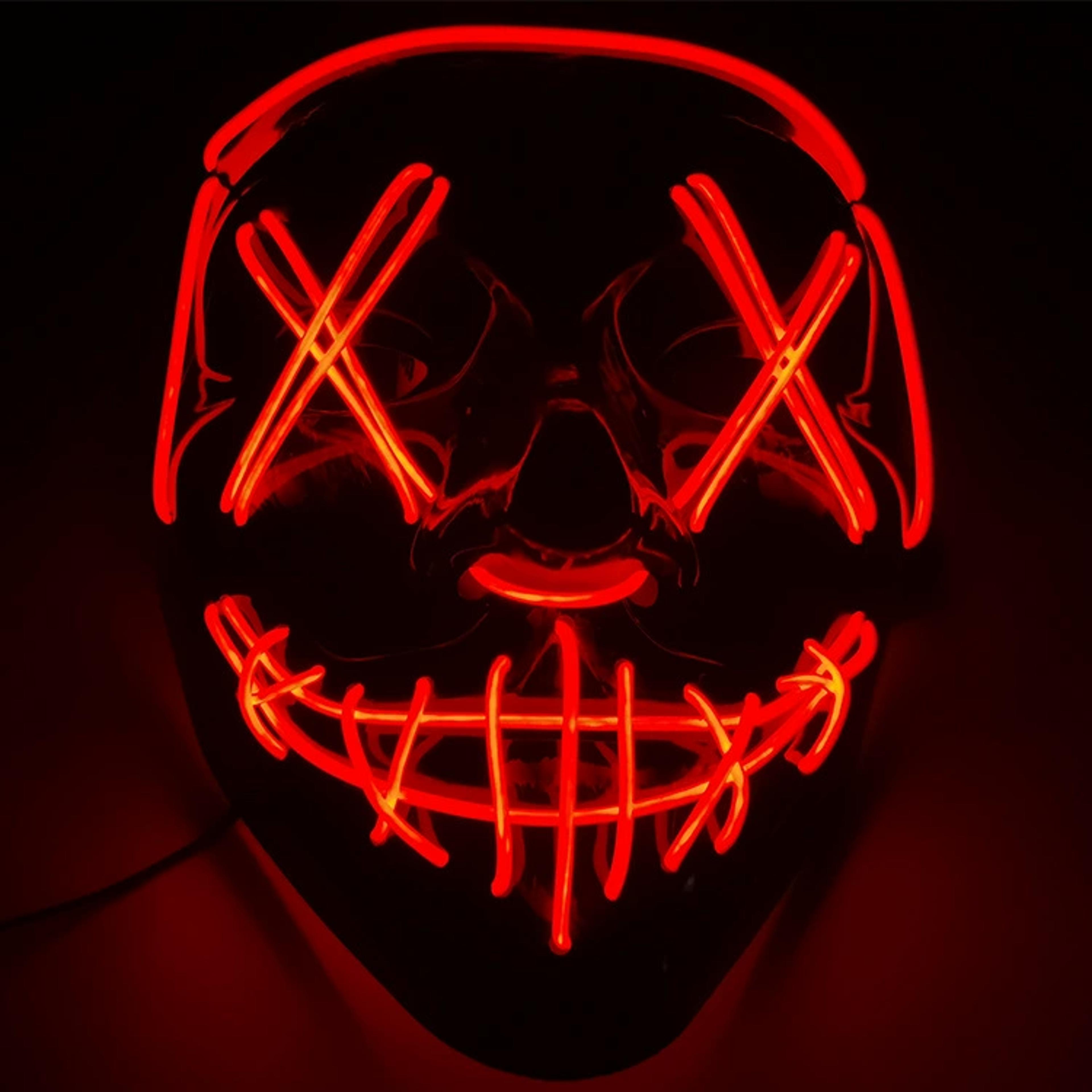 halloween led light up horror mask for adult cosplay and costume parties