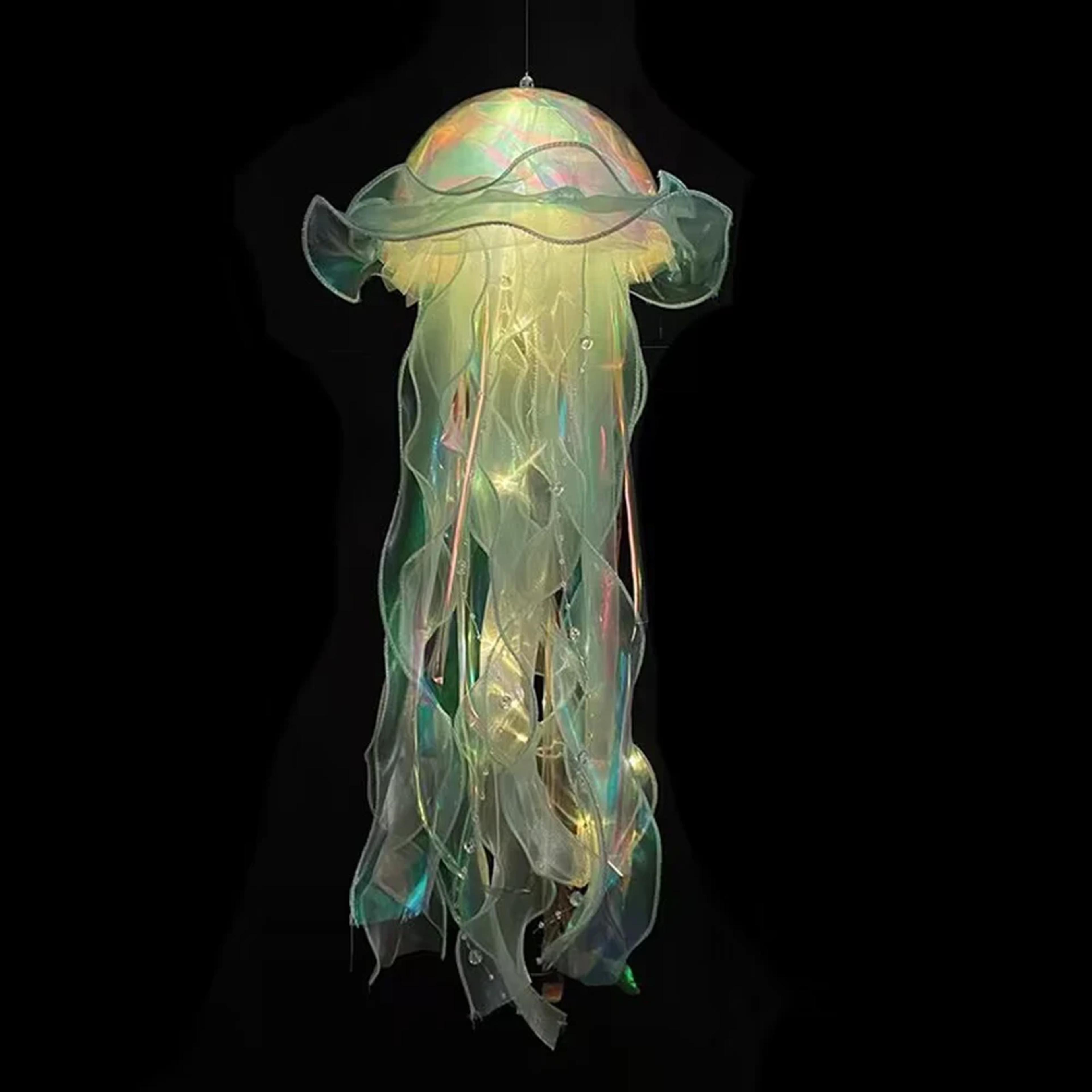 diy colorful jellyfish lantern for mermaid theme parties and bedroom decor