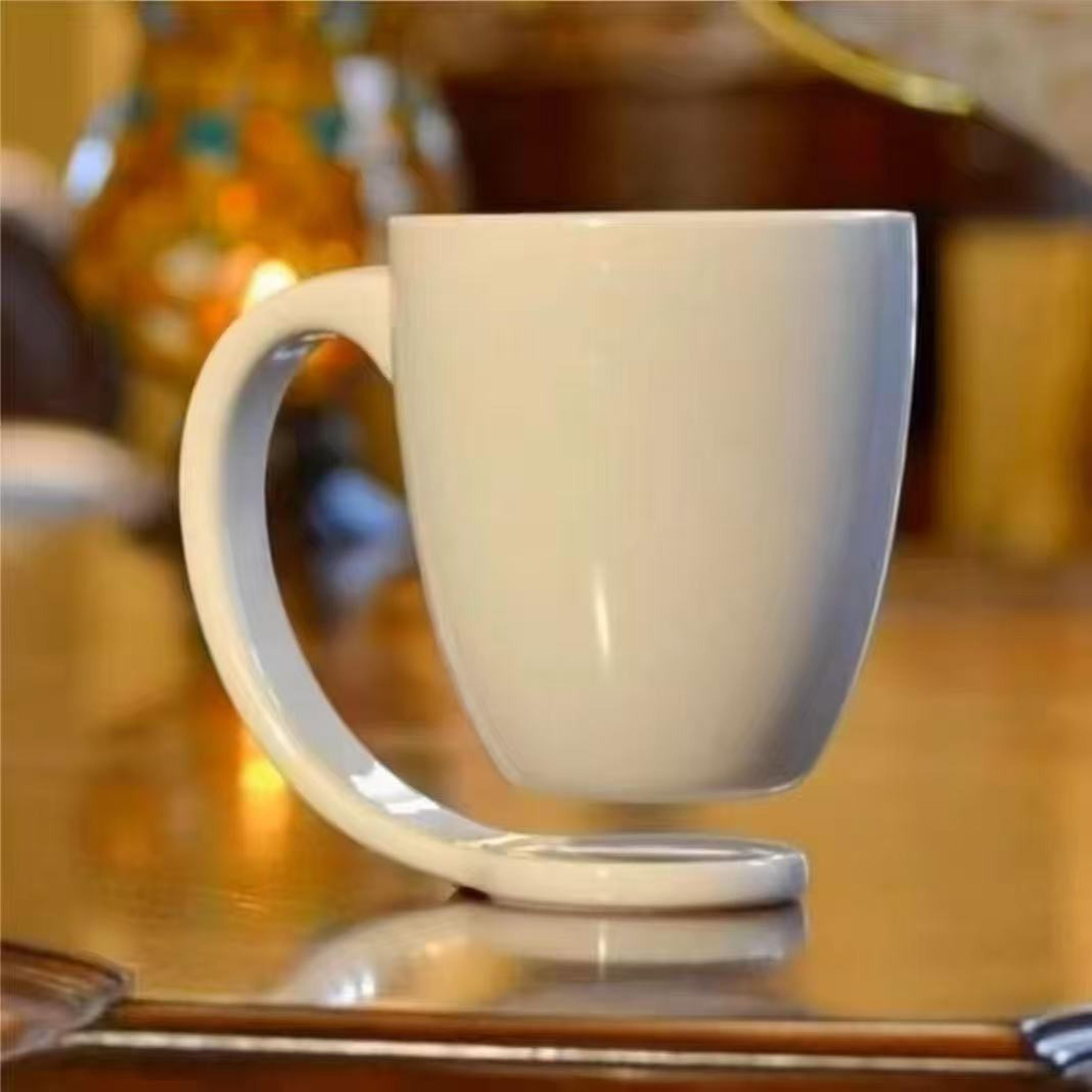 large capacity ceramic coffee mug with minimalist design and single handle