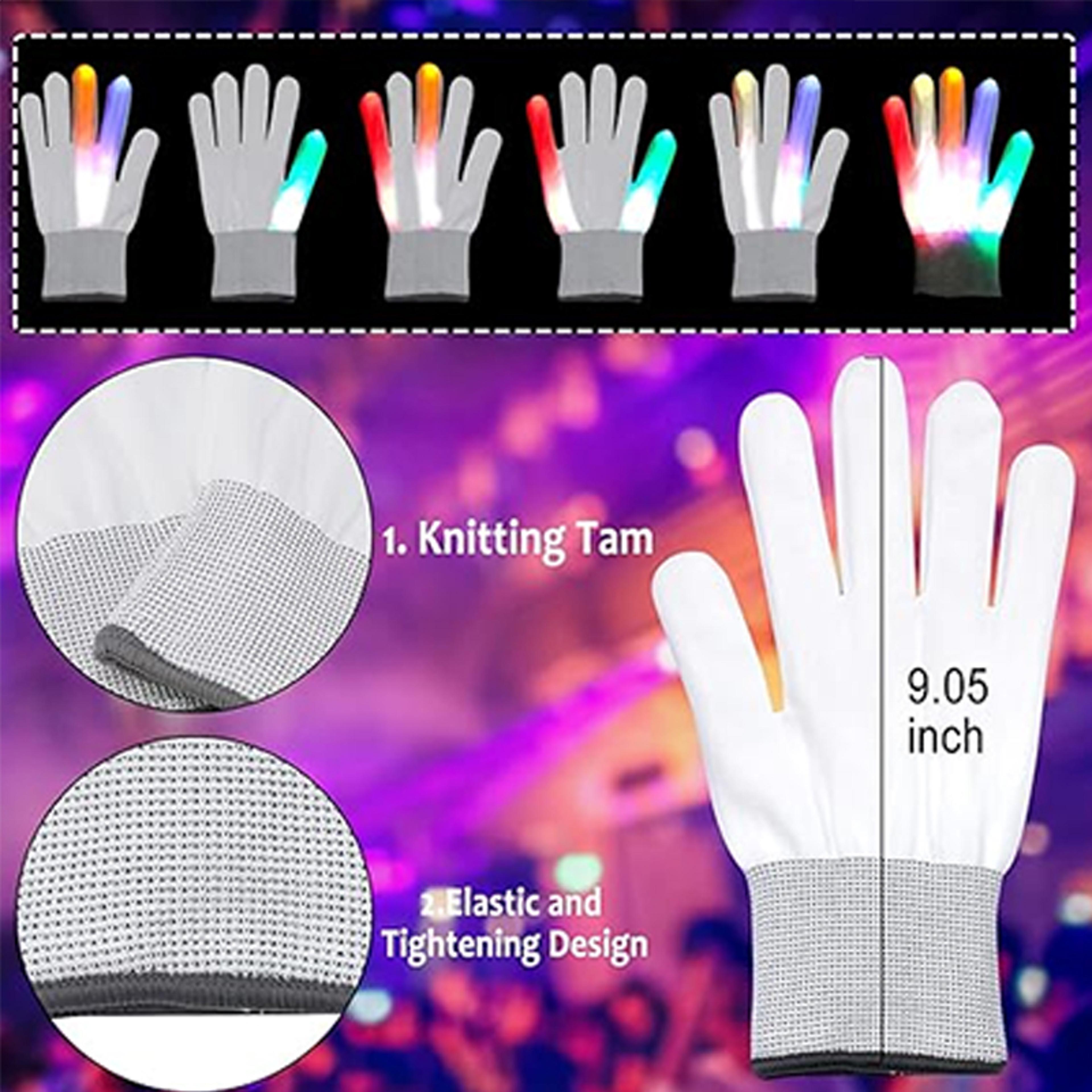 Light Up Halloween Skeleton Mask And LED Gloves Costume Accessories 6