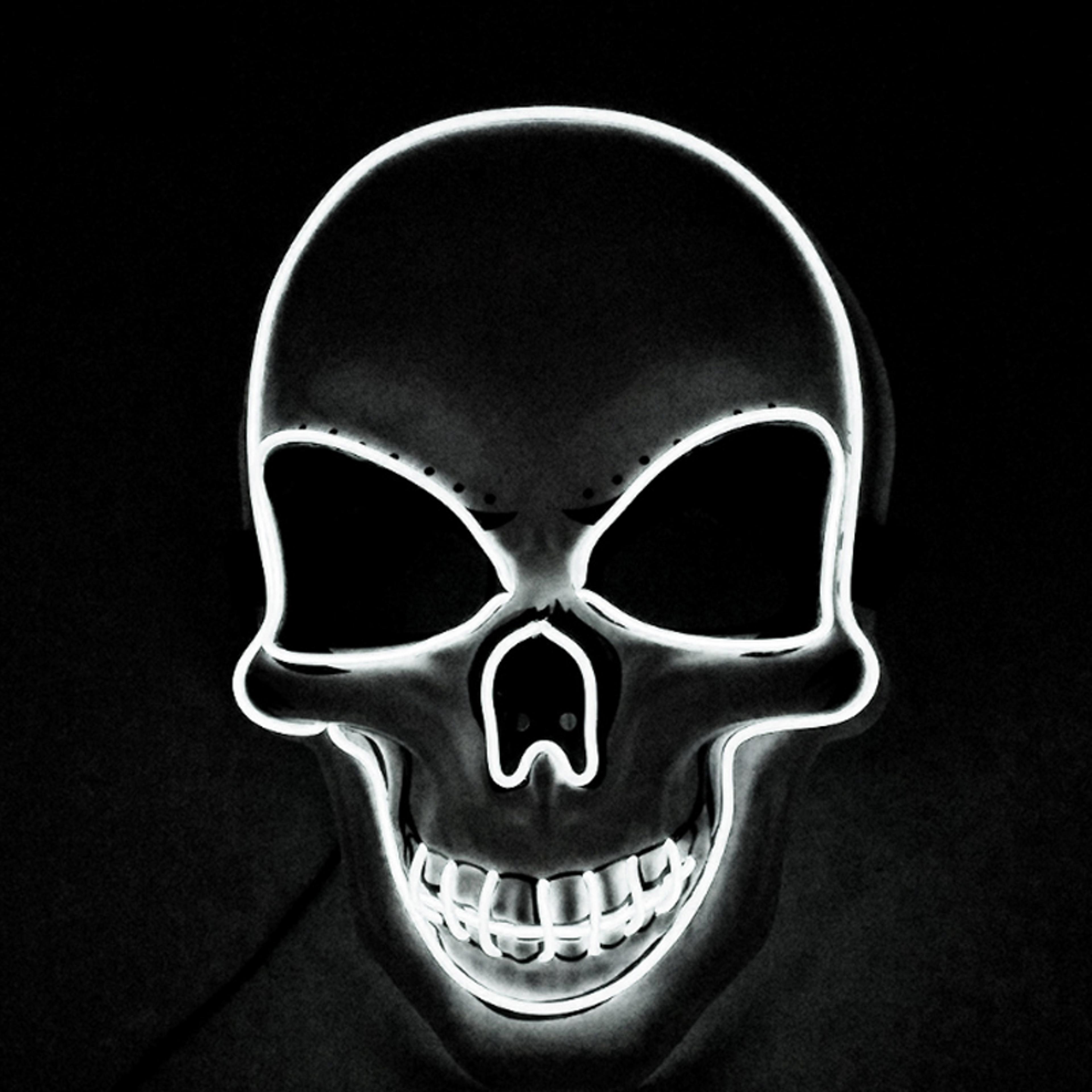 Light Up Halloween Skeleton Mask And LED Gloves Costume Accessories 11