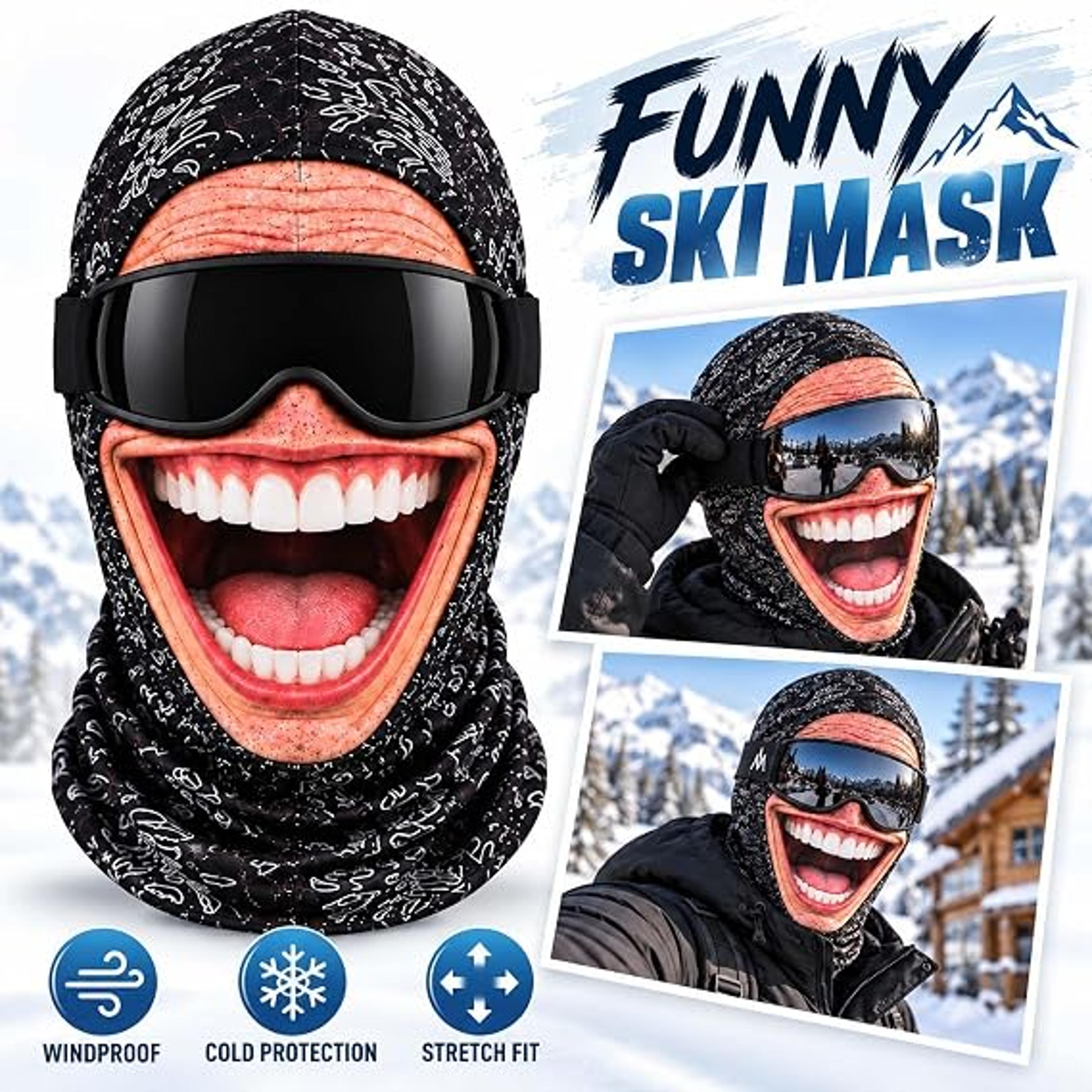 3D Funny Ski Mask Windproof Balaclava Full Face Cover For Winter And Halloween 2
