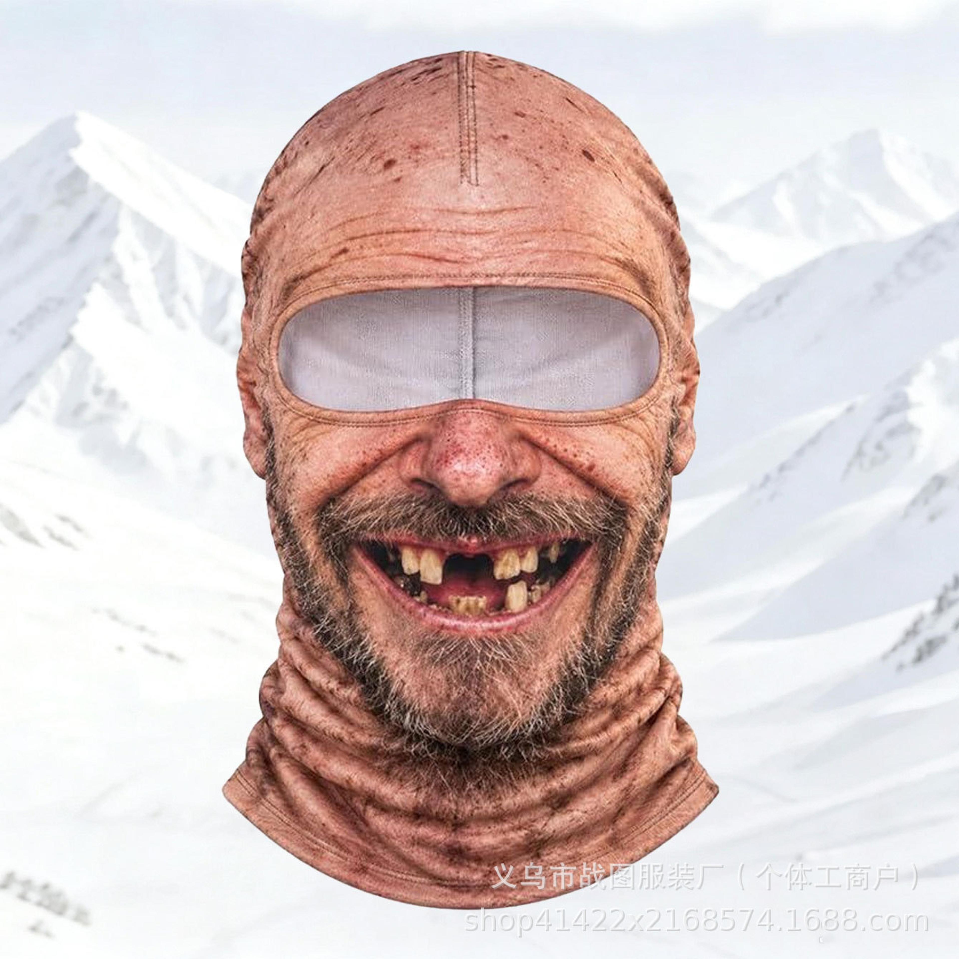 3d funny ski mask windproof balaclava full face cover for winter and halloween