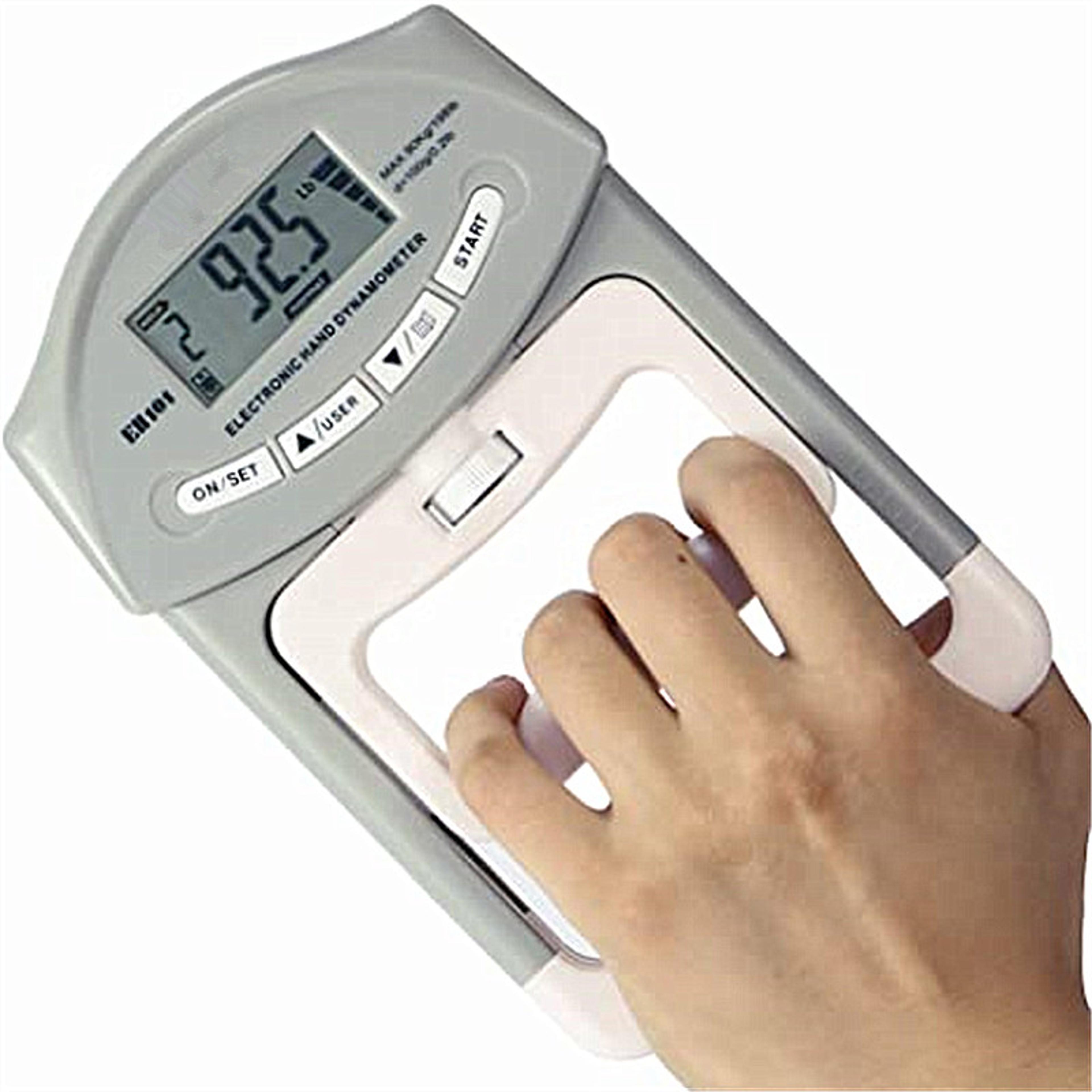 digital hand dynamometer grip strength meter with lcd display 198 lb capacity