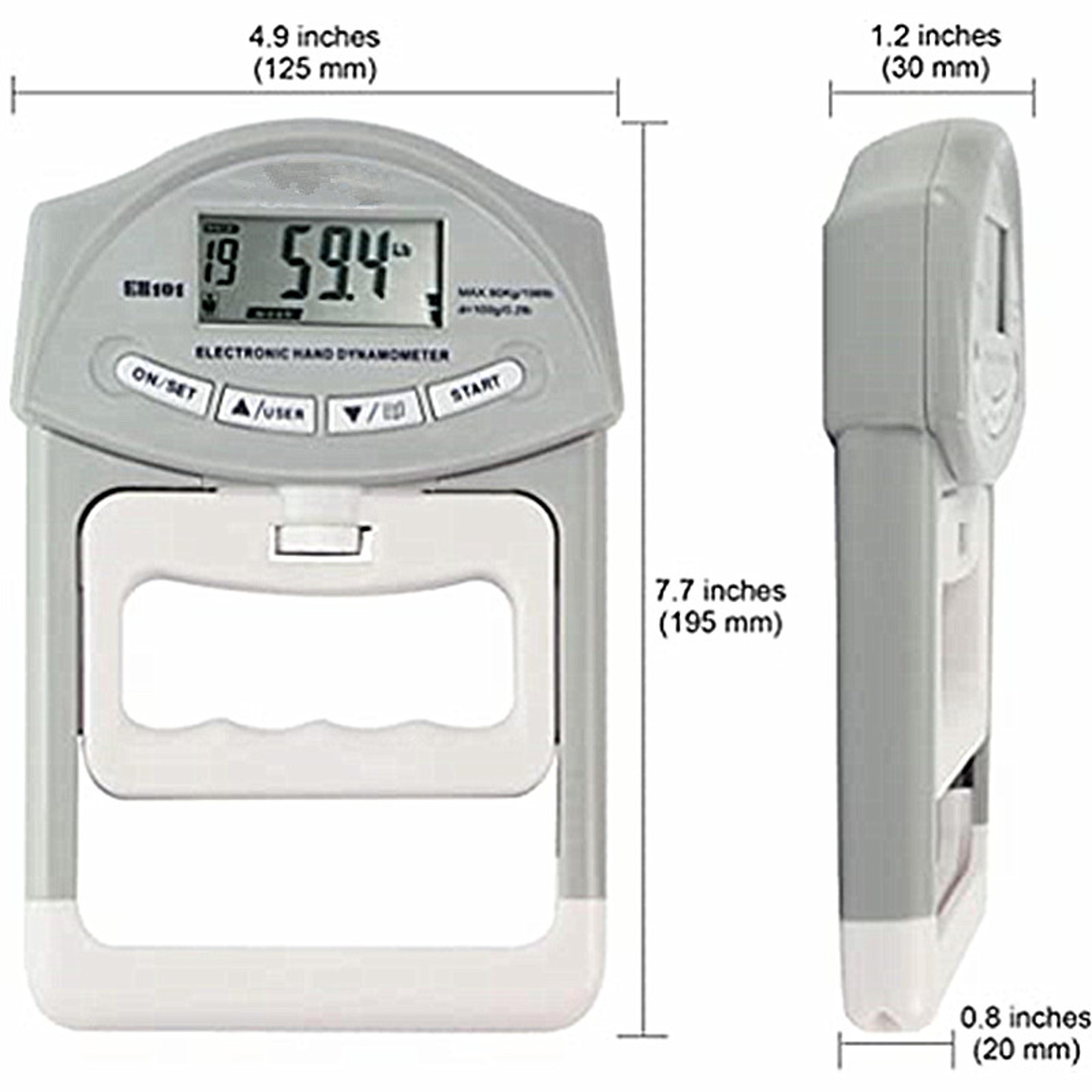 Digital Hand Dynamometer Grip Strength Meter With LCD Display 198 Lb Capacity 2