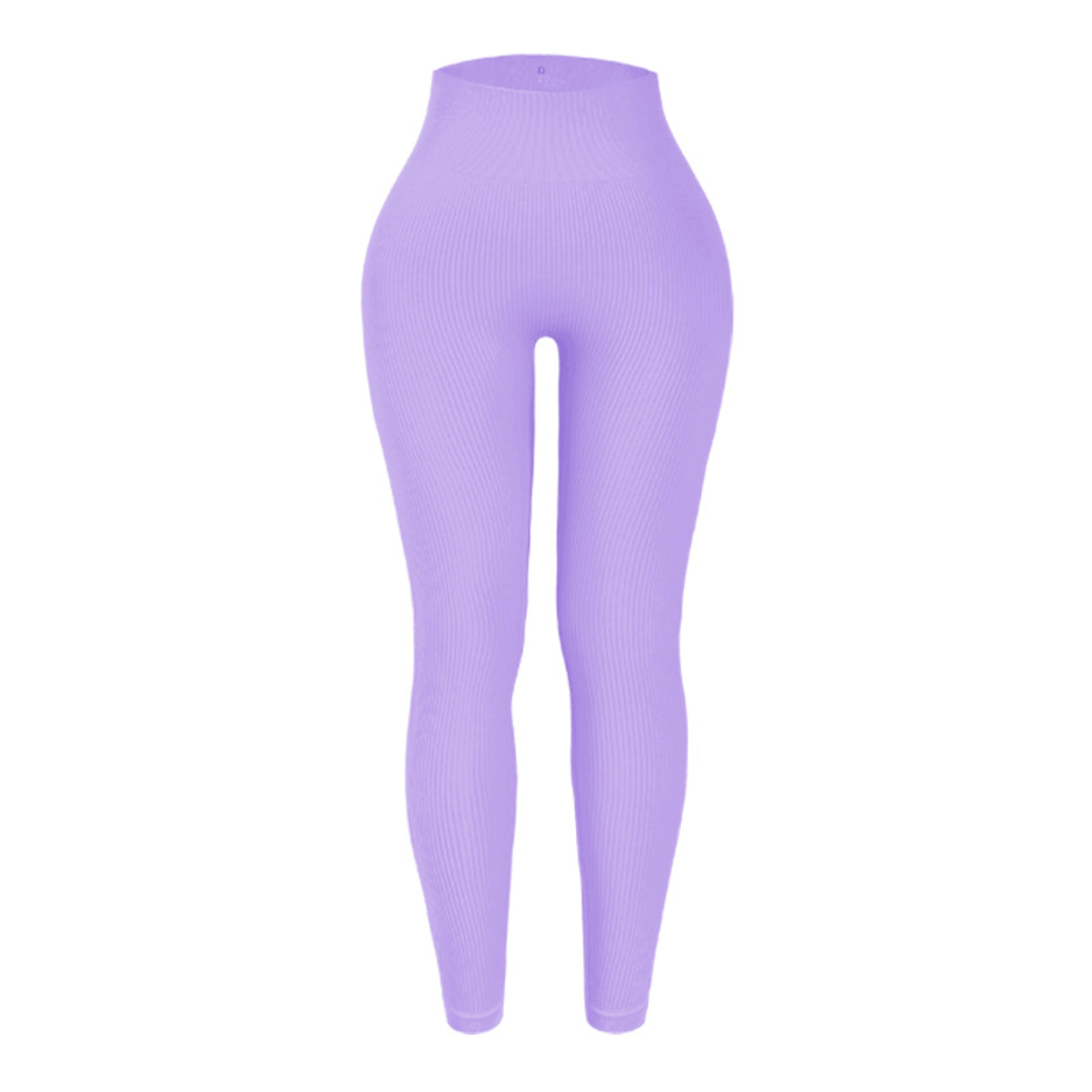 Womens High Waisted Seamless Knit Leggings With Booty Lifting Design 11